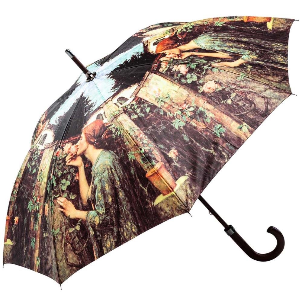 Luckyweather not just any other day Stockregenschirm Regenschirm Motiv SWEET ROSES Holzstock