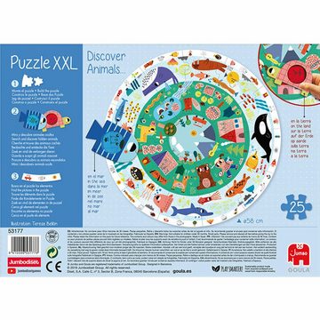 Goula Puzzle XXL Tiere entdecken, 25 Puzzleteile
