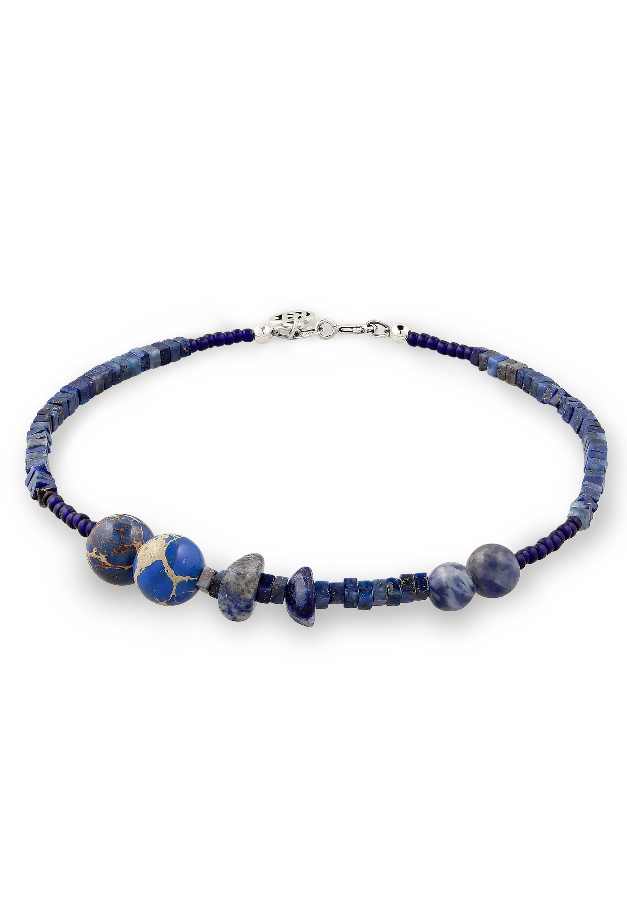 HAZE & GLORY Bead-Armband-Set Lapis Lazuli Edelsteine Blau 925 Sterling Silber