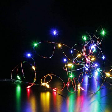 Megaphonic LED-Lichterkette 5m Mehrfarbig Lichterkette für Hochzeit Party Weihnachten Nachtlampe, Mehrfarbig