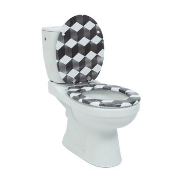 sainos WC-Sitz mit Absenkautomatik, MDF-Holzkern, Softclose-Scharnier (1-St)
