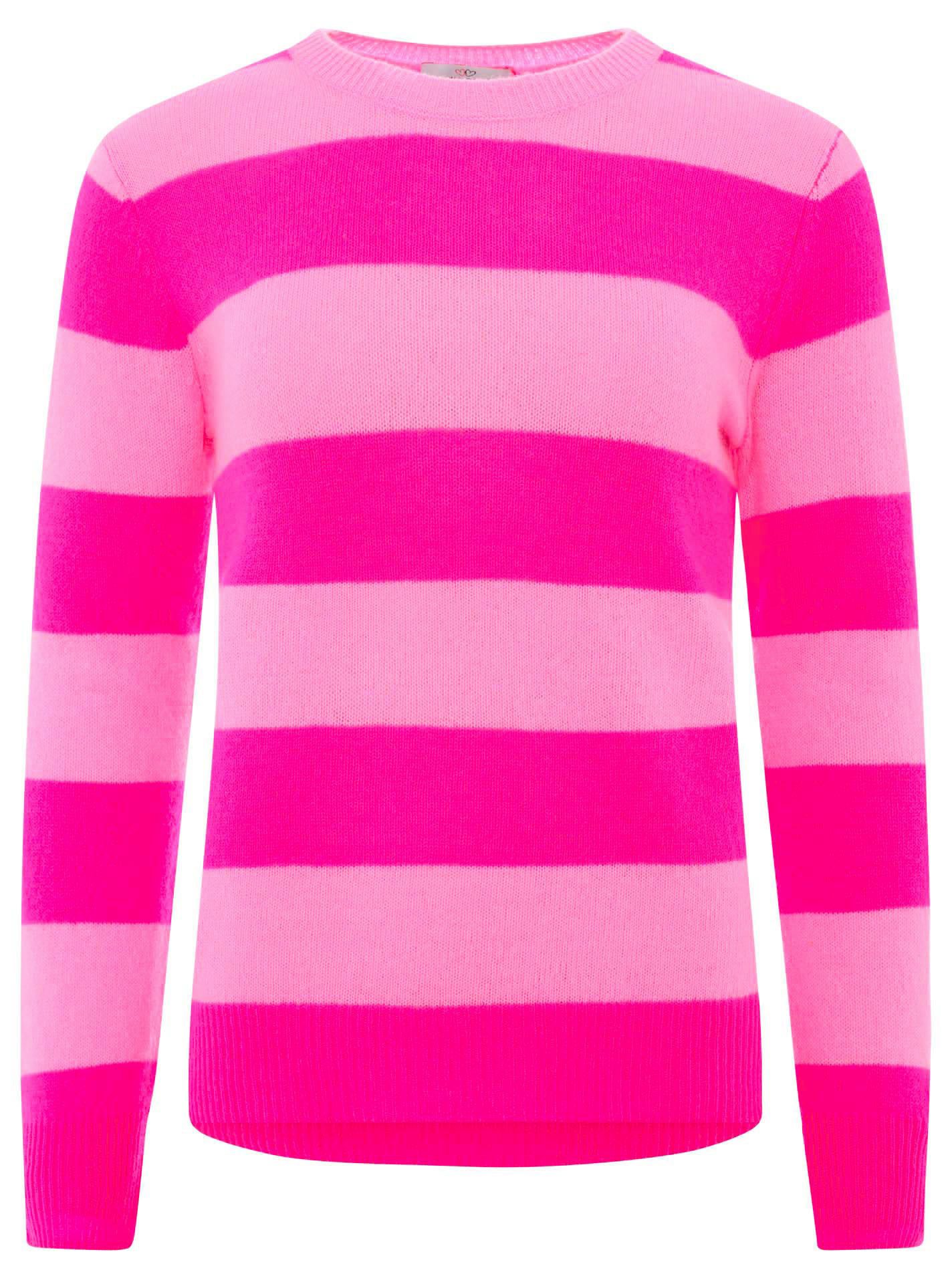 Zwillingsherz Strickpullover aus Kaschmir mit kontrastfarbigen günstig online kaufen