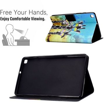 Wigento Tablet-Hülle Für Samsung Galaxy Tab A7 T500 / T505 2020 Motiv 84 Tablet Tasche Kunst Leder Hülle Etuis