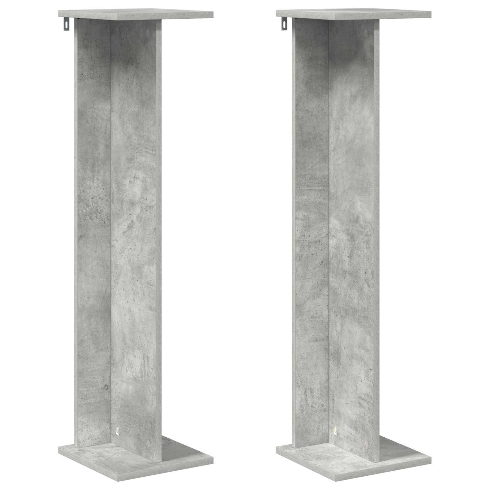 vidaXL Blumenständer Pflanzenständer 2 Stk. Betongrau 25 x 25,5 x 100,5 cm (2 St)