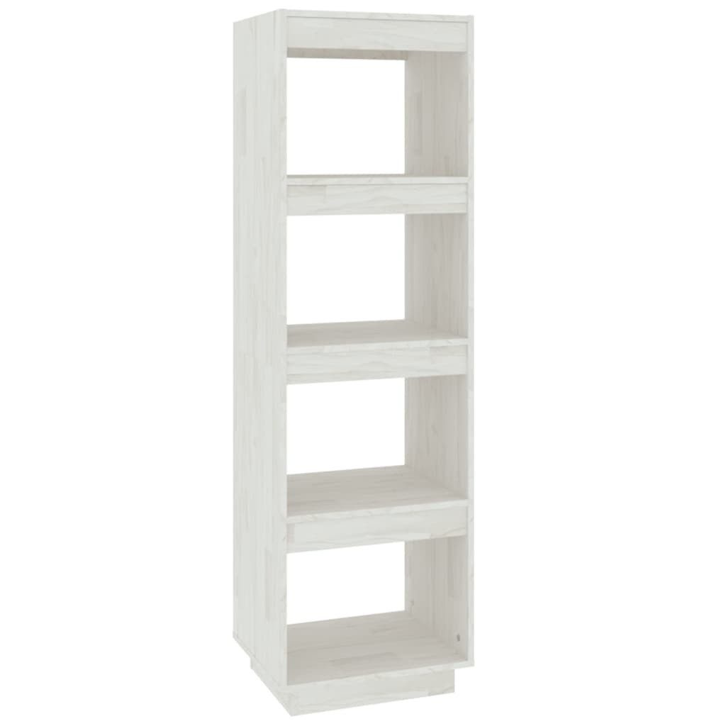 vidaXL Regal NA Standregal Bücherregal Raumteiler Holzregal Weiß 40x35x135 cm Massi
