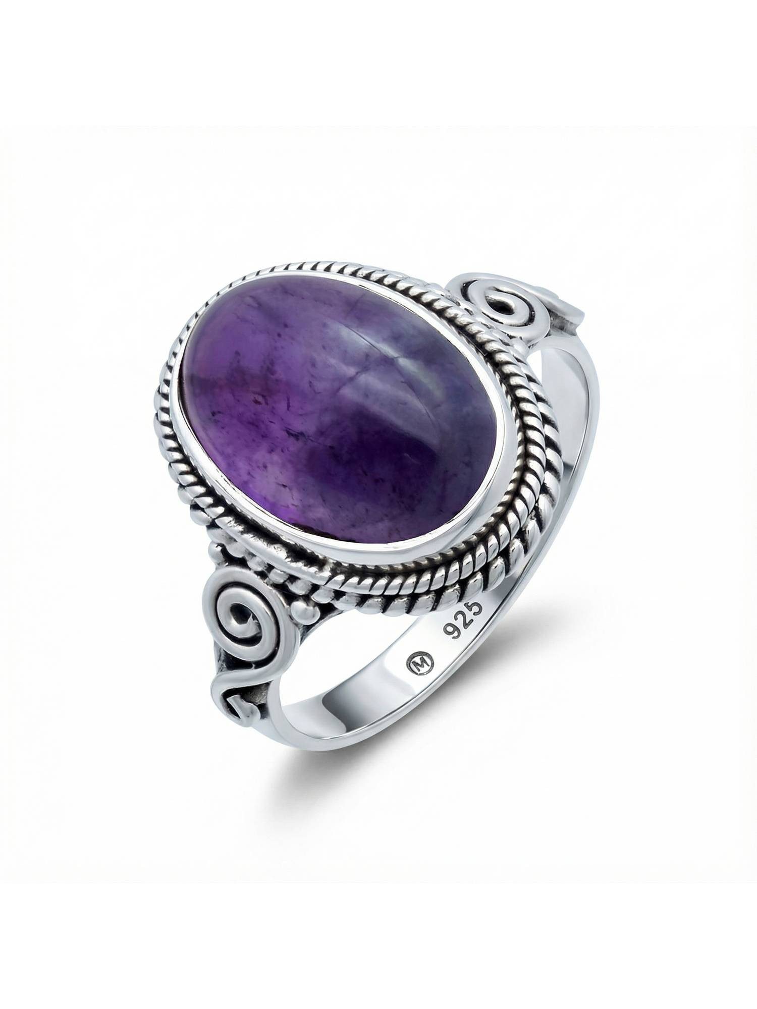 Silberring SINTA aus 925 Silber mit Amethyst