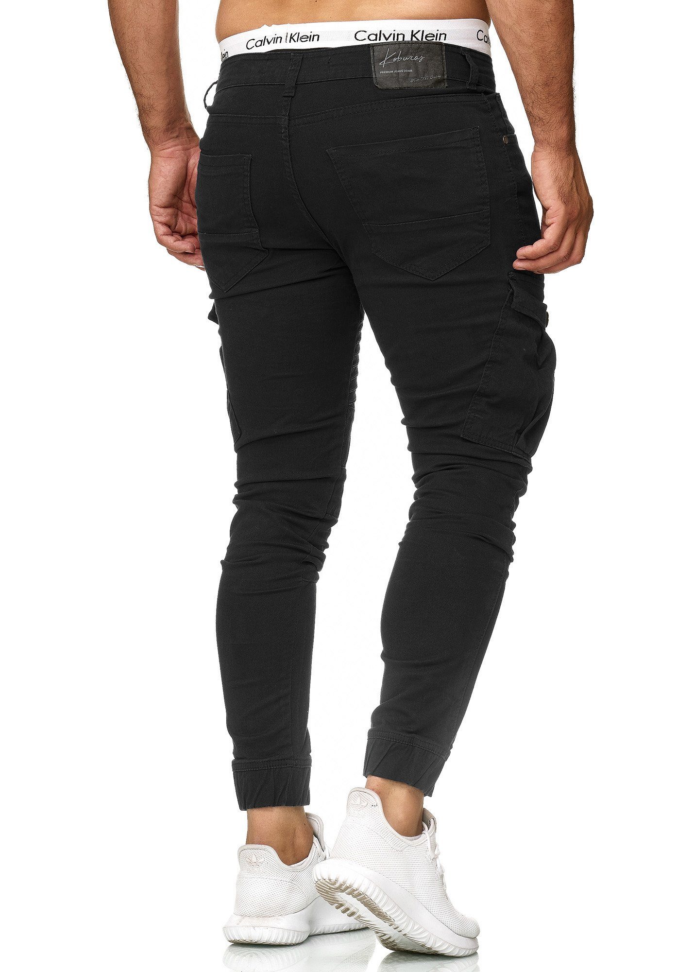 OneRedox Business Streetwear, Straight-Jeans Cargohose Schwarz 1042 Freizeit 1-tlg) (Chino Casual