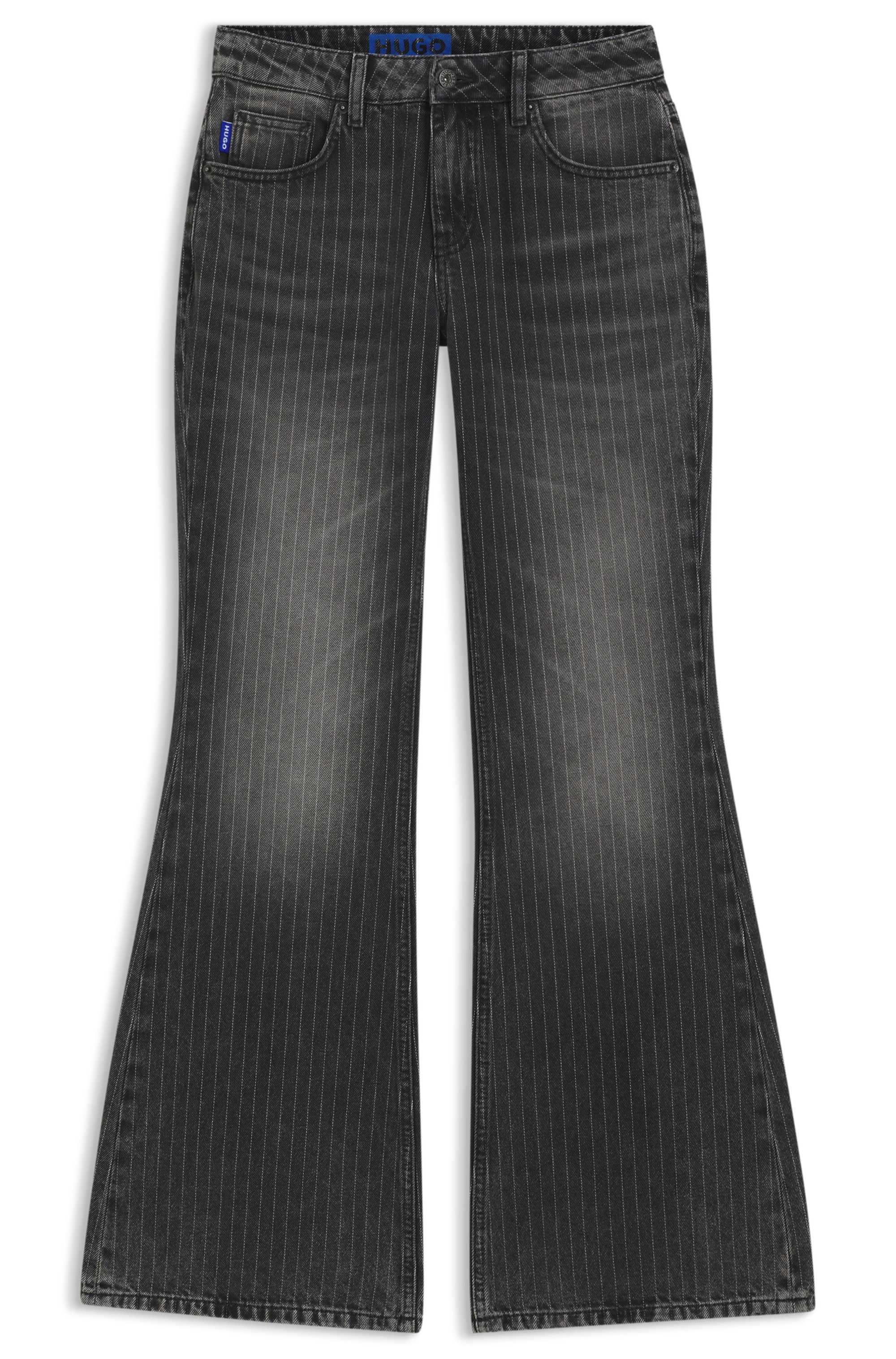 HUGO Bootcut-Jeans Gelissa mit Nadelstreifen, Mid Rise – Bild 4 von 5