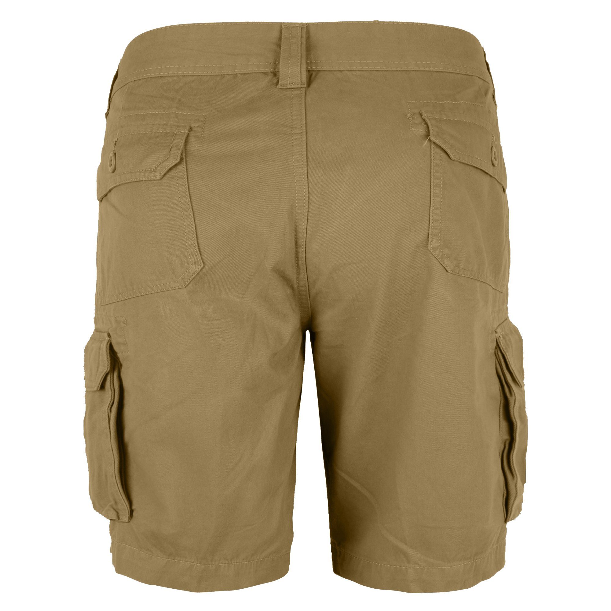 Cargo Passform 100% Normale Khaki Shorts BlauerHafen Baumwolle Hose Bermuda Herren Cargoshorts