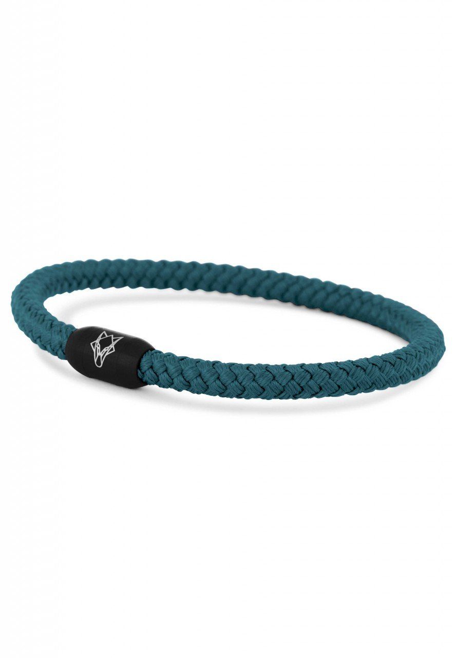 Armband Silvus Nylon-Armband - Mattschwarz - Grün 21,50cm