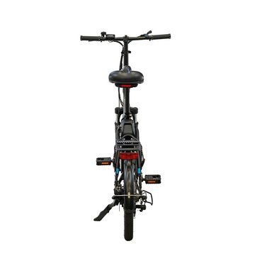 Fangqi E-Bike E-BIKE,Zusammenklappbares Elektrofahrrad,SHIMANO,250W/36V/10Ah,25km/h, 250W Heckmotor, 360 Wh Nabendynamo, (Geeignet für Körpergröße 160-190cm,25km/h, 55–65 km Reichweite,120kg, 6km/h Gehunterstützungsmodus, Zusammenklappbar, leicht und flexibel, Mountainbike,Citybike,Smart Electric Bike,Höchstgeschwindigkeit 25km/h), mit LCD-Display, Fahrradständer und Gepäckträger, Max.25km/h,IP54, PAS 3