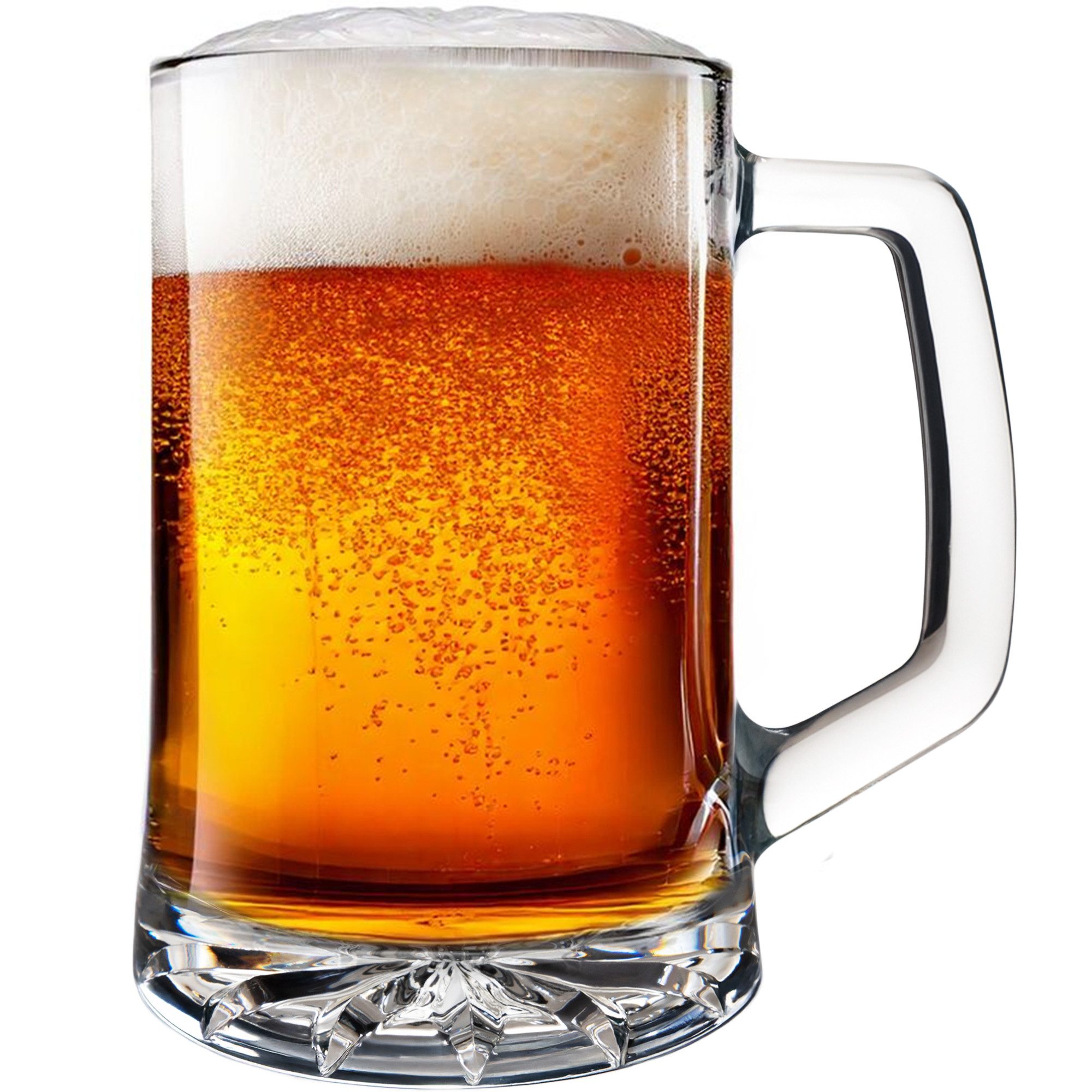 KONZEPT Bierkrug 0,5 Liter – Пивные бокалы mit Henkel & verstärktem Boden, spülmaschinenfest