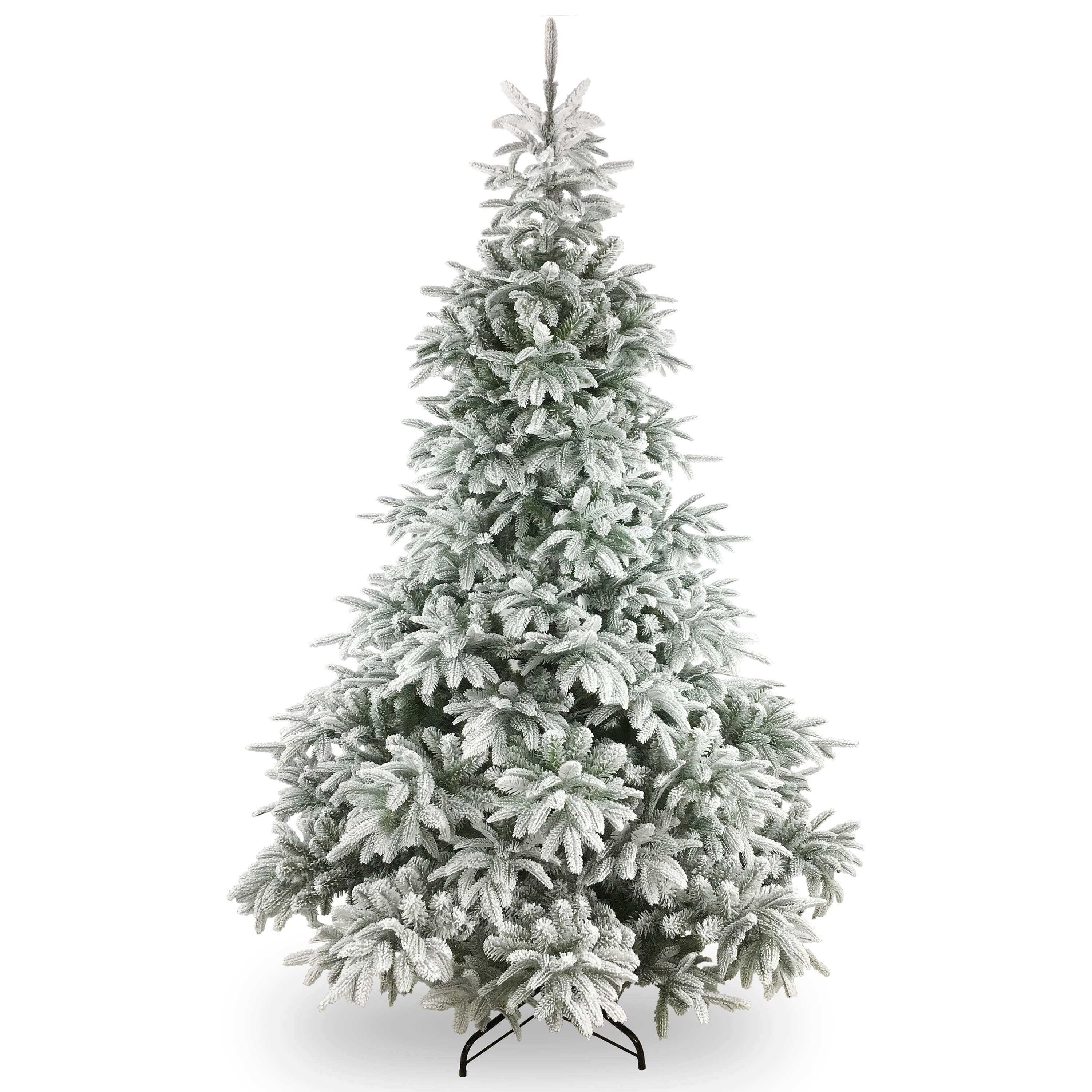 artplants Künstlicher Weihnachtsbaum Toronto, blau, beschneit, 230cm, Ø 155cm - Christbaum