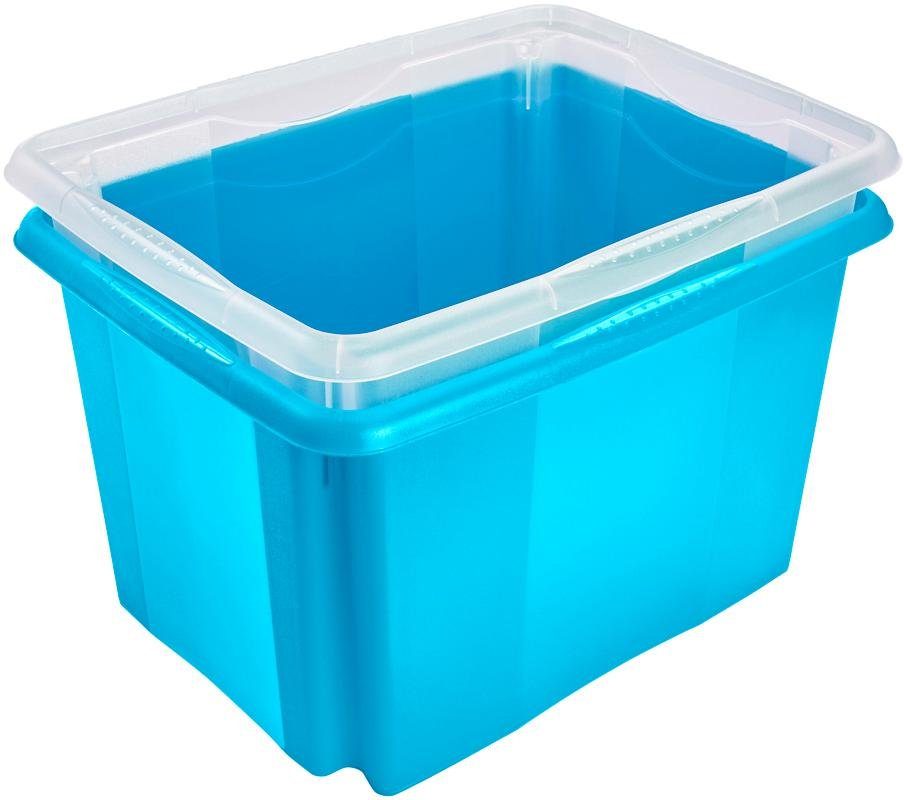 keeeper Stapelbox emil (Set, 2 St), 30 L, mit Deckel, hochwertiger Kunststoff