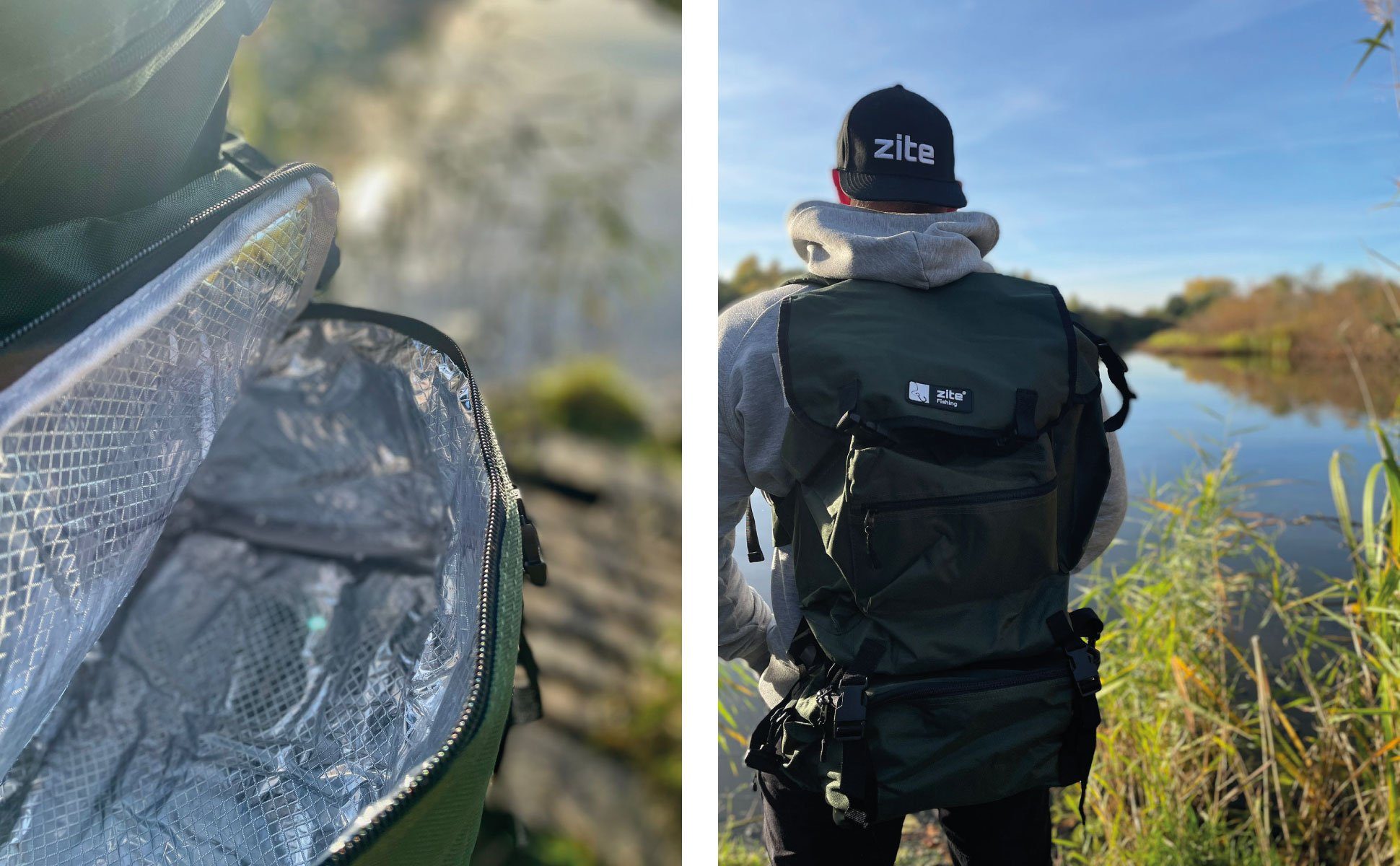 Multifunktionaler Rucksack Angelrucksack ISO abnehmbarem Kühlfach mit Zite