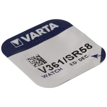 VARTA 361, Varta V361, SR721W, SR58 Knopfzelle für Uhren etc. Knopfzelle, (1,6 V)