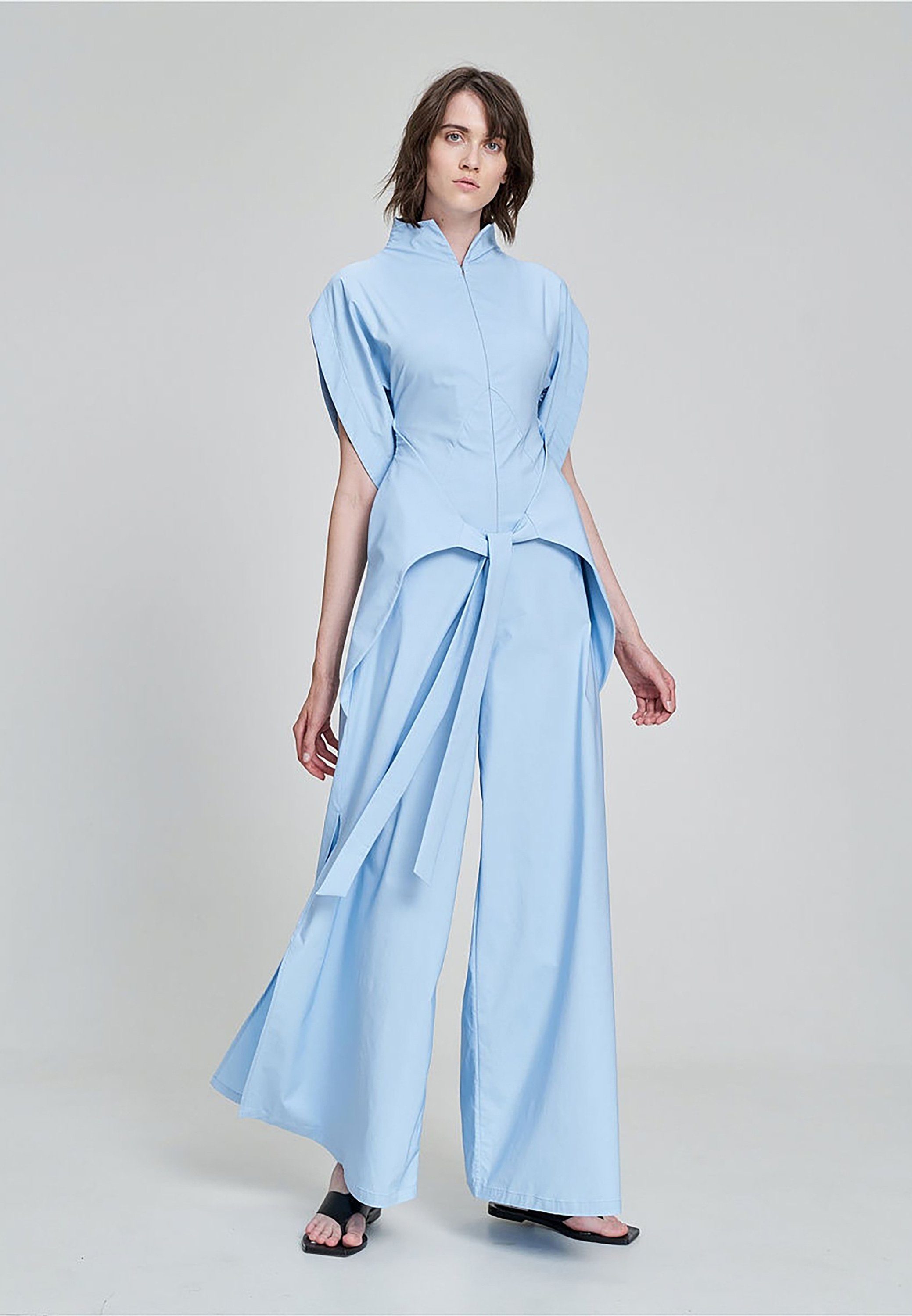 japanischen BRIGHT Jumpsuit Monosuit Style im BLUE-BLUE LEA