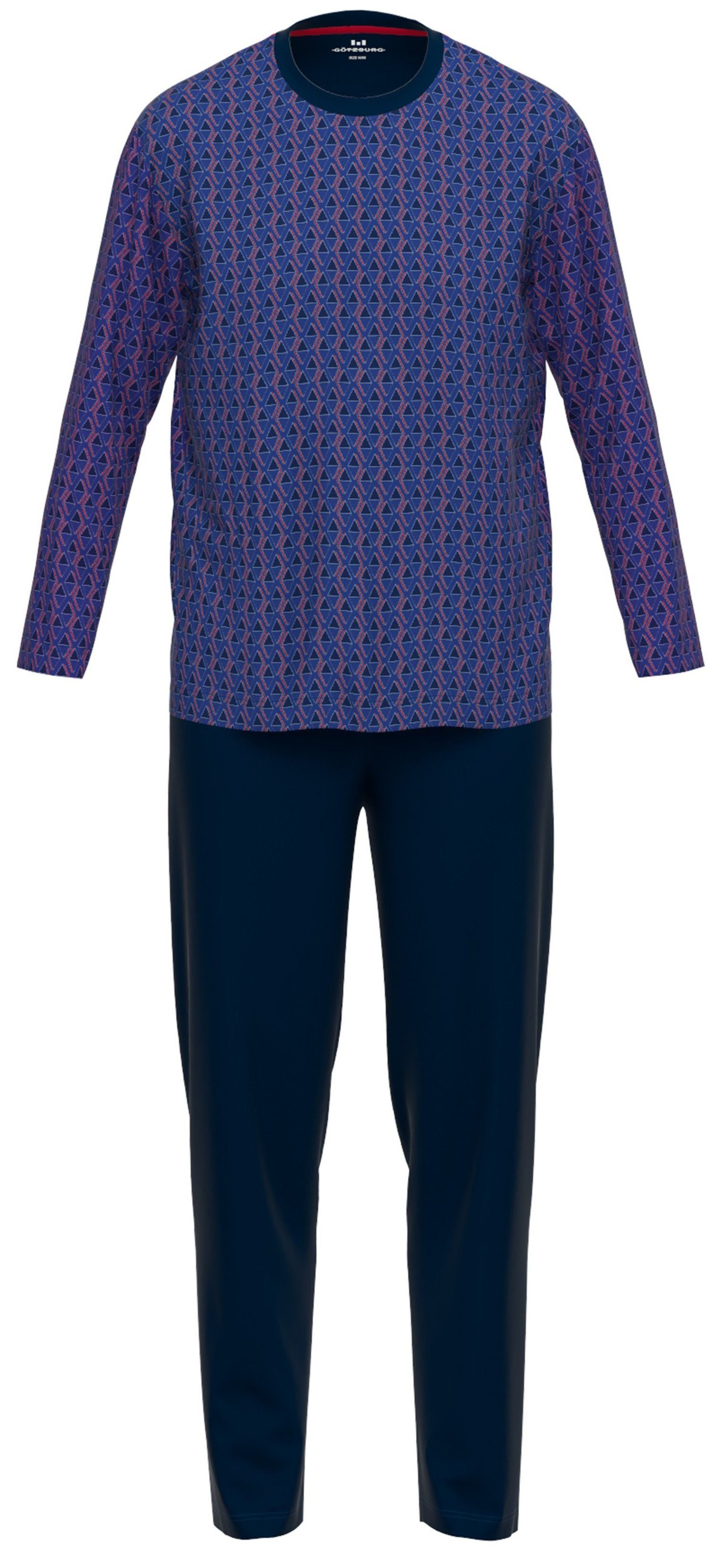 Schlafanzug Herren Pyjama lang