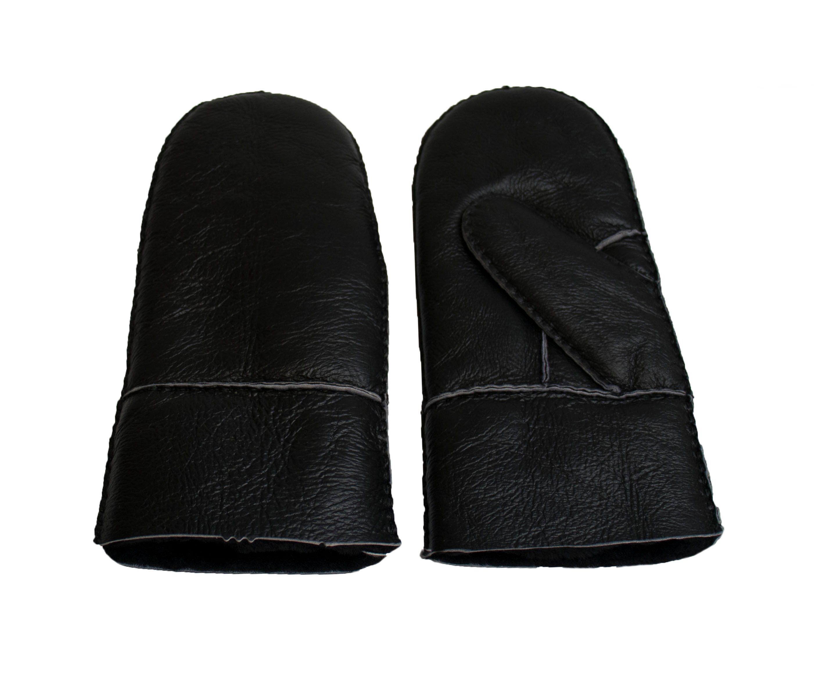 Reissner Lammfelle Lederhandschuhe Fäustlinge Faust Handschuhe Lammfell mit Nappaleder (1-St)