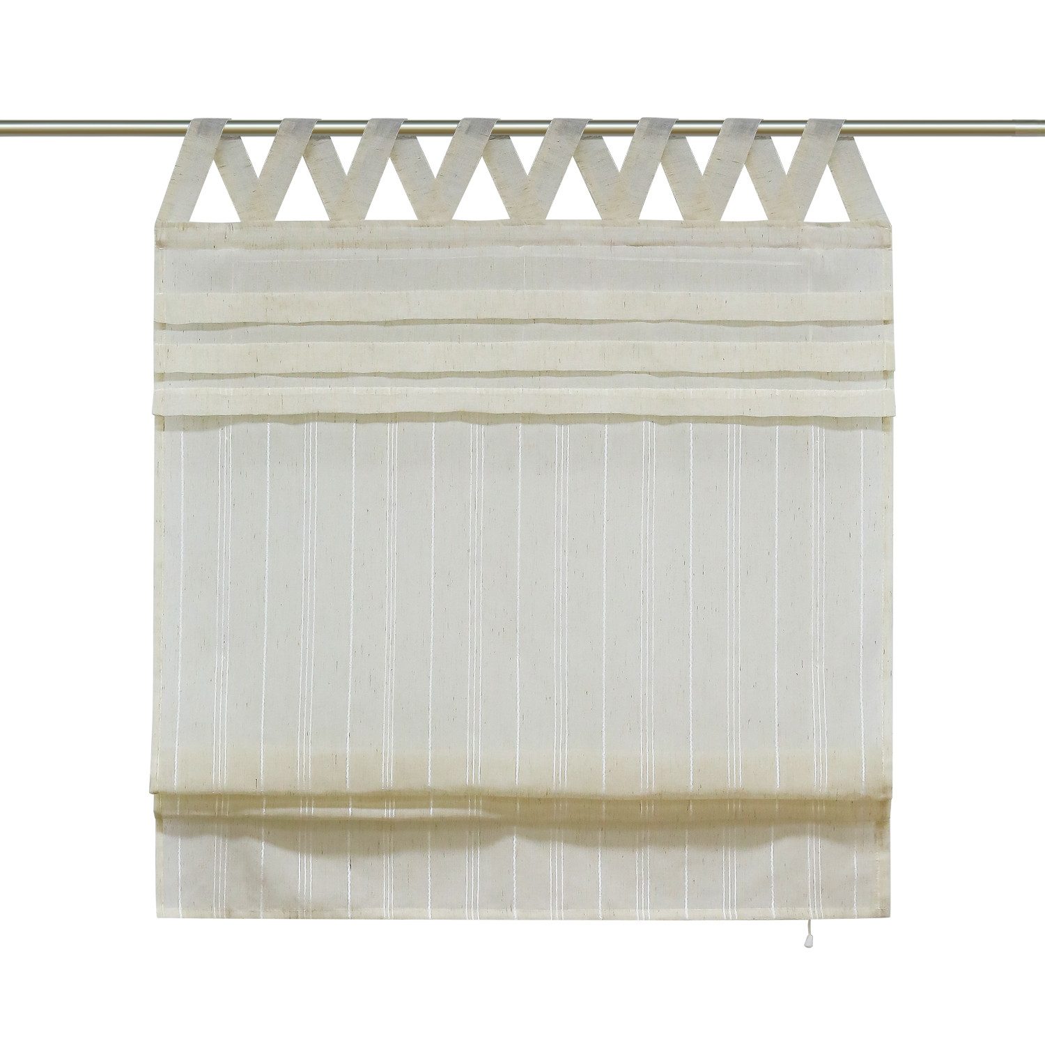 Delien Raffrollo Tilla, mit Schlaufen, halbtransparente Raffgardine V Schlaufen