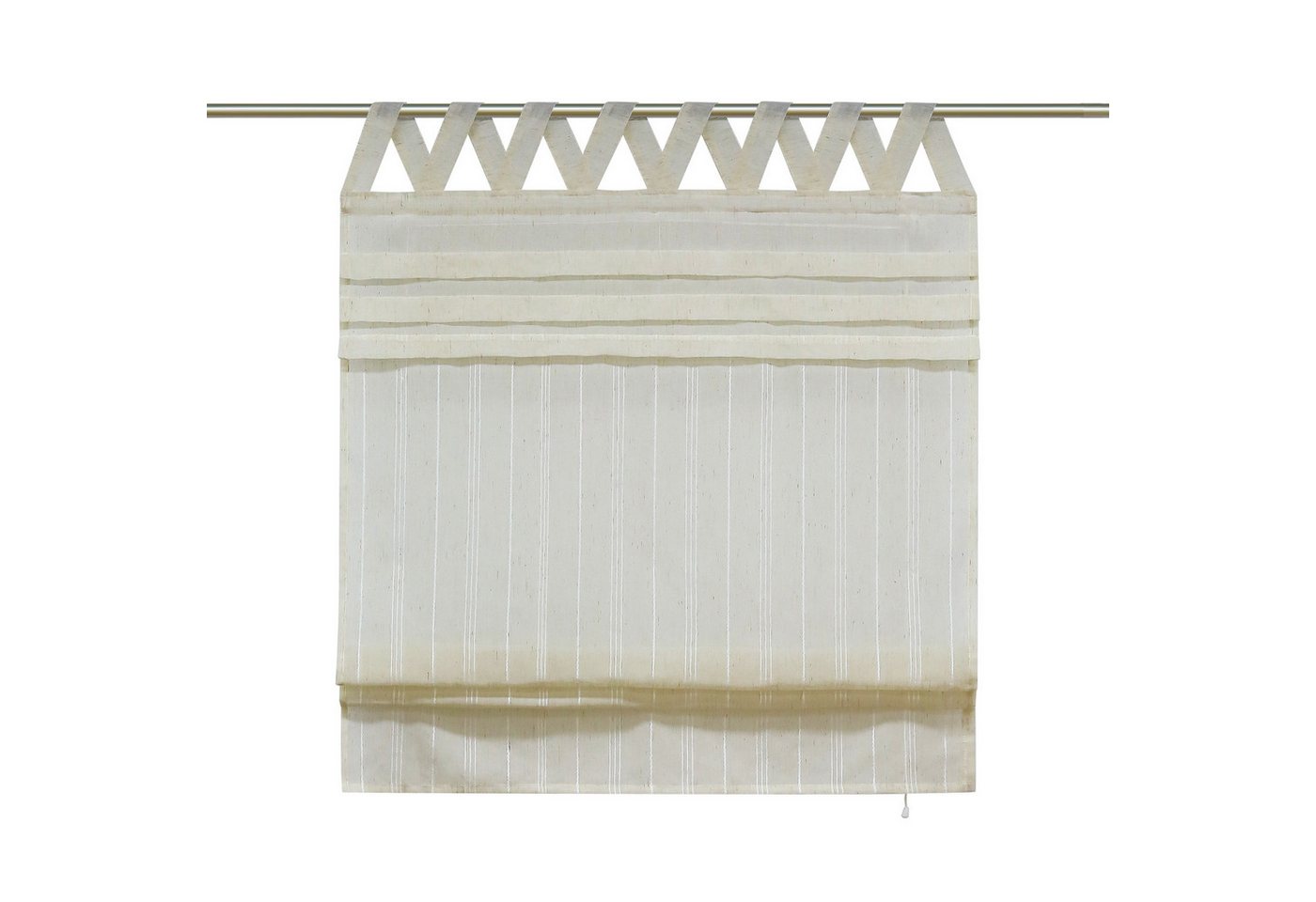 Delien Raffrollo Tilla, mit Schlaufen, halbtransparente Raffgardine V Schlaufen