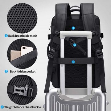 XDeer Businesstasche Reiserucksack,Handgepäck Rucksack,Strapazierfähige Duffle Bag, Gross Kapazität Laptoprucksack mit USB-Ladeanschluss