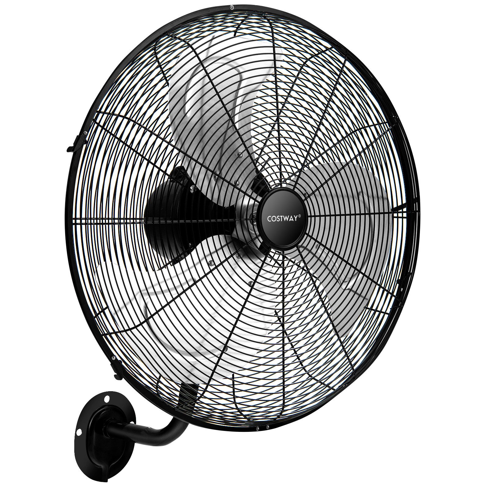 COSTWAY Wandventilator, Φ56cm, 3 Geschwindigkeiten, flexible günstig online kaufen