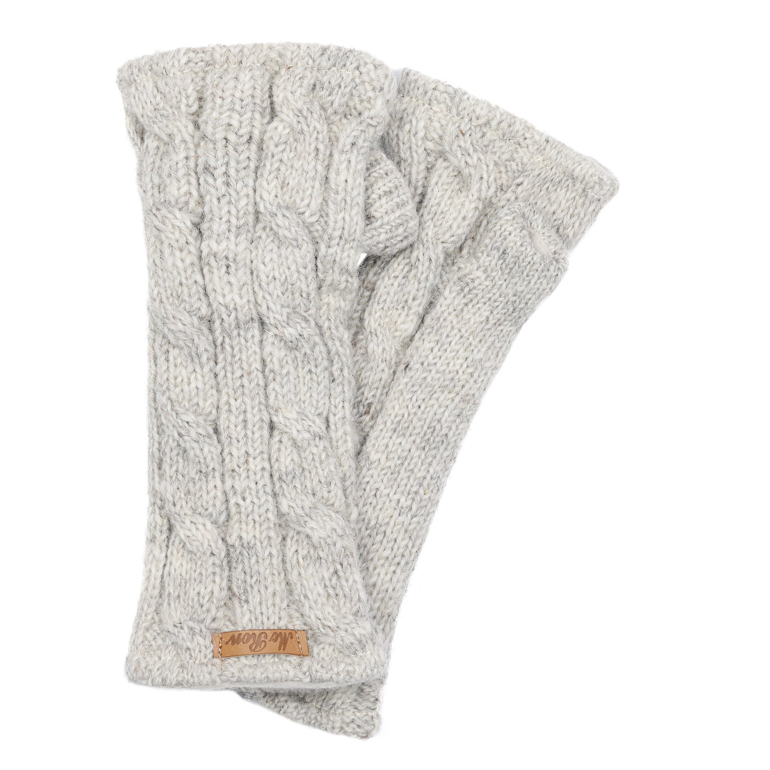 McRon Armstulpen Pulswärmer Modell Emily im Zopfmuster gestrickt, mit hohem günstig online kaufen