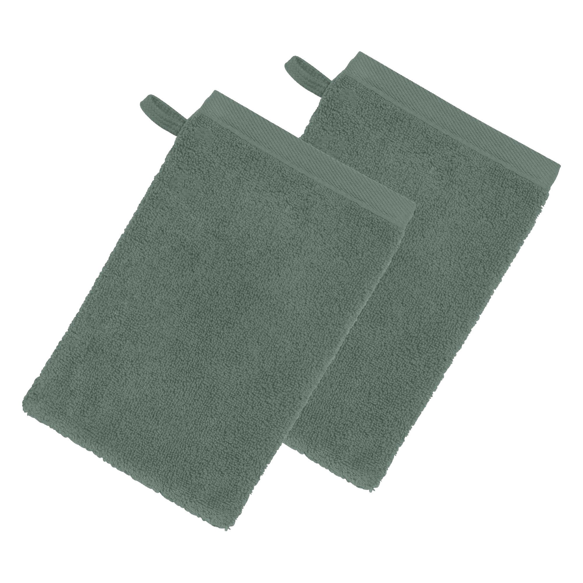 Erwin Müller Waschhandschuh Waschhandschuh "Heidenheim" 2er-Pack, Frottier, Walk-Frottier Uni