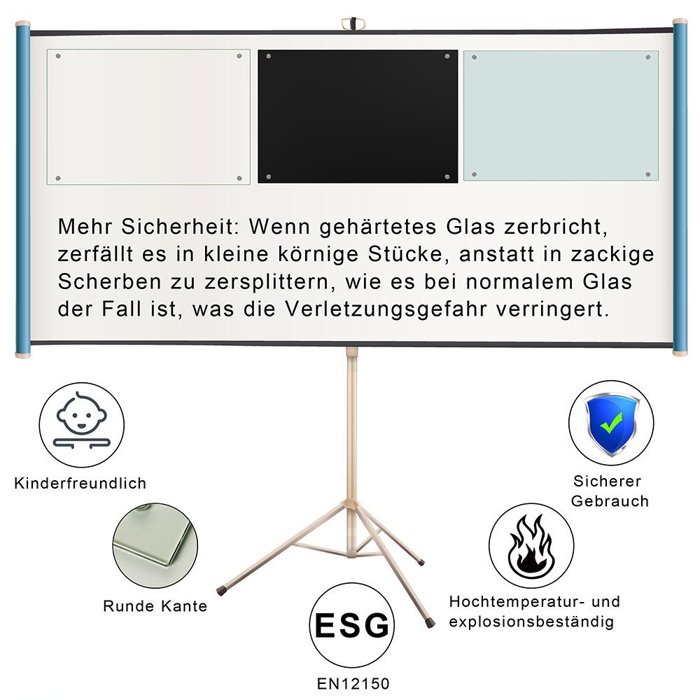 Mucola Küchenrückwand Glasrückwand Milchglas Fliesenspiegel Herdspritzschutz Sicherheitsglas, (Stück, Premium-Rückwand), ESG Sicherheitsglas