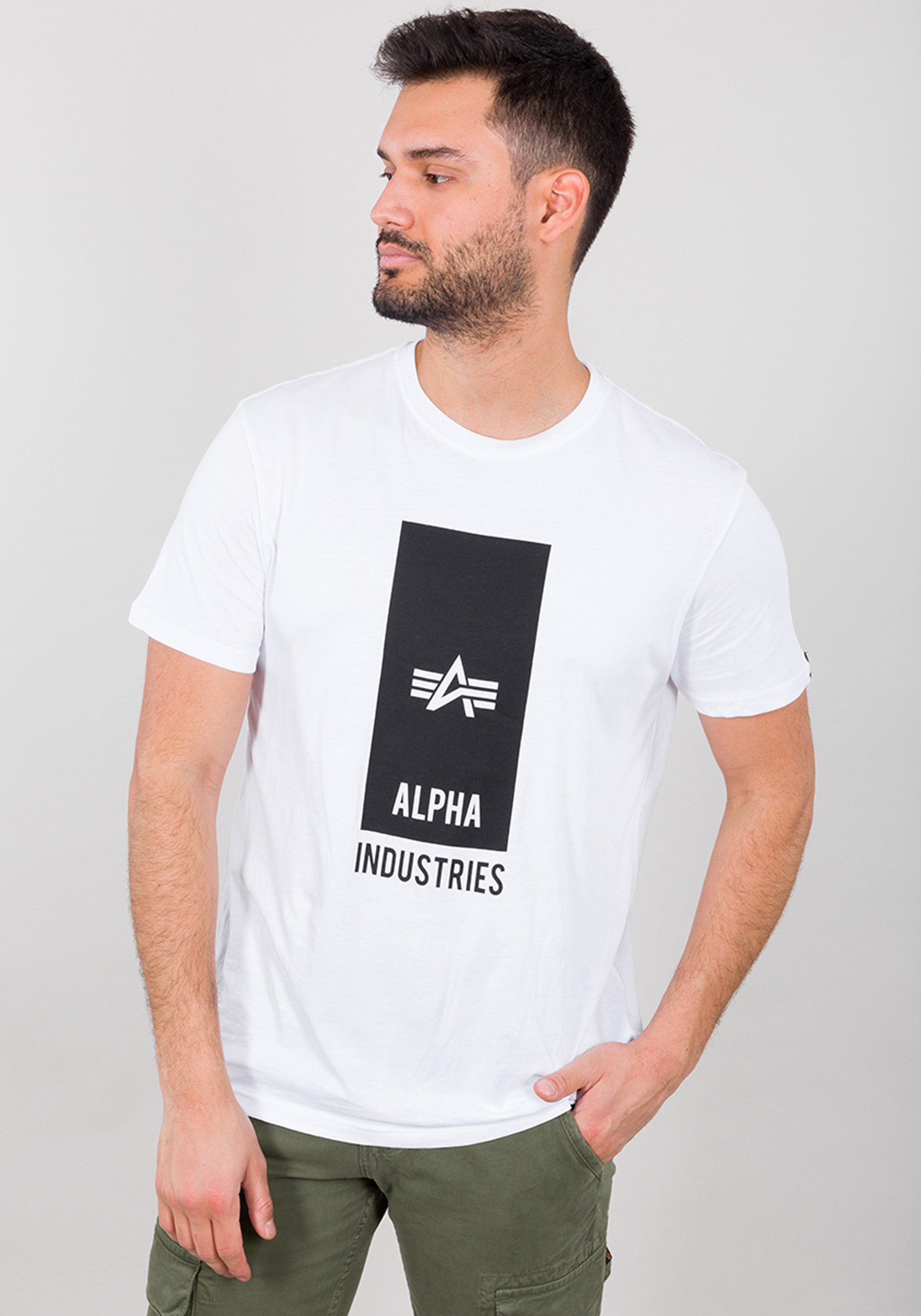 Industries Men T-Shirt Alpha Logo Industries Alpha - Block white T-Shirts T