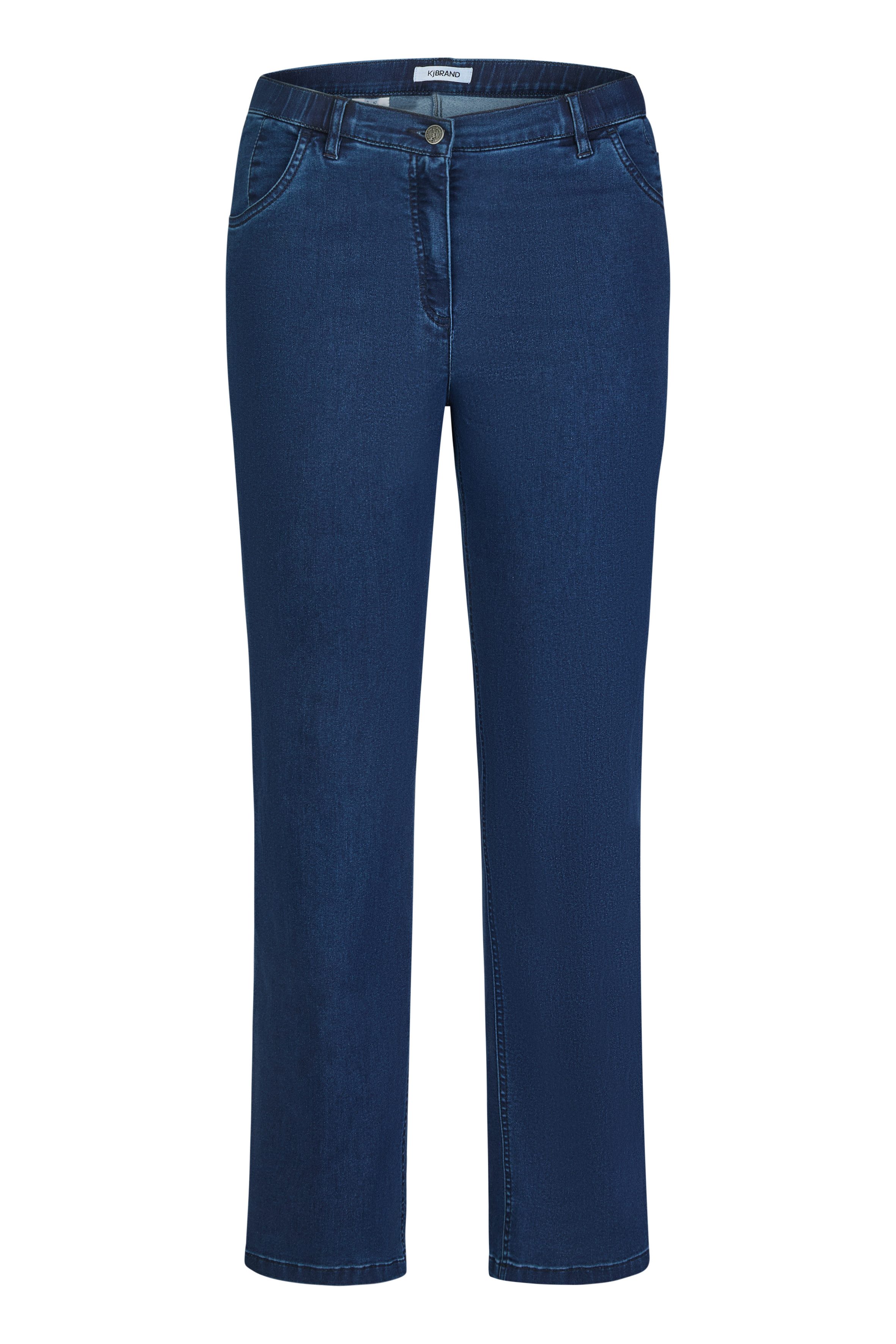 KjBRAND Straight-Jeans Jeans Betty straight leg Sehr bequem durch Baumwoll- Super- Stretch, Satin Optik