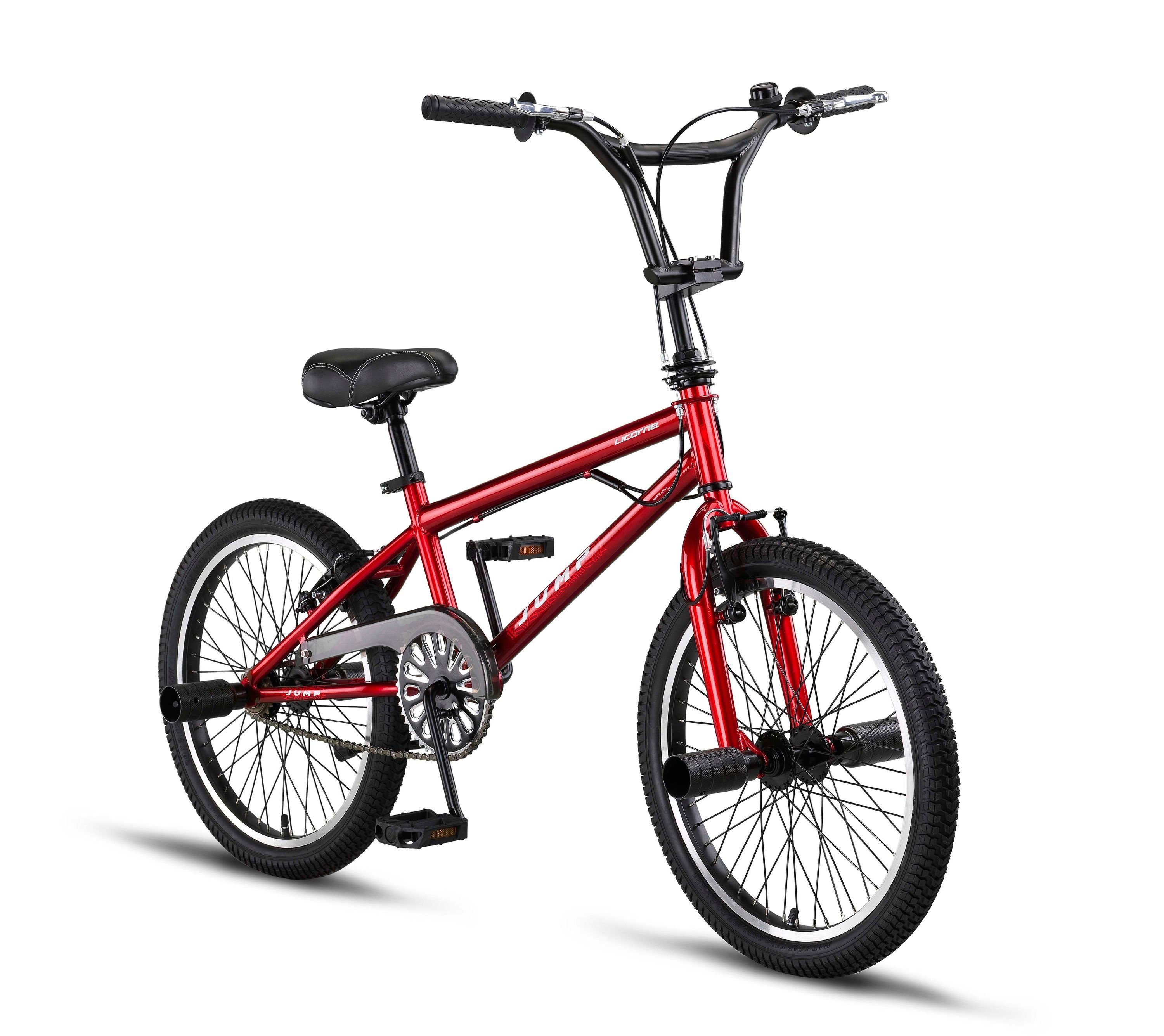 Licorne Bike BMX-Rad Licorne Bike Jump Premium BMX 360° Rotor-System 4 Stahl Pegs, 1 Gang