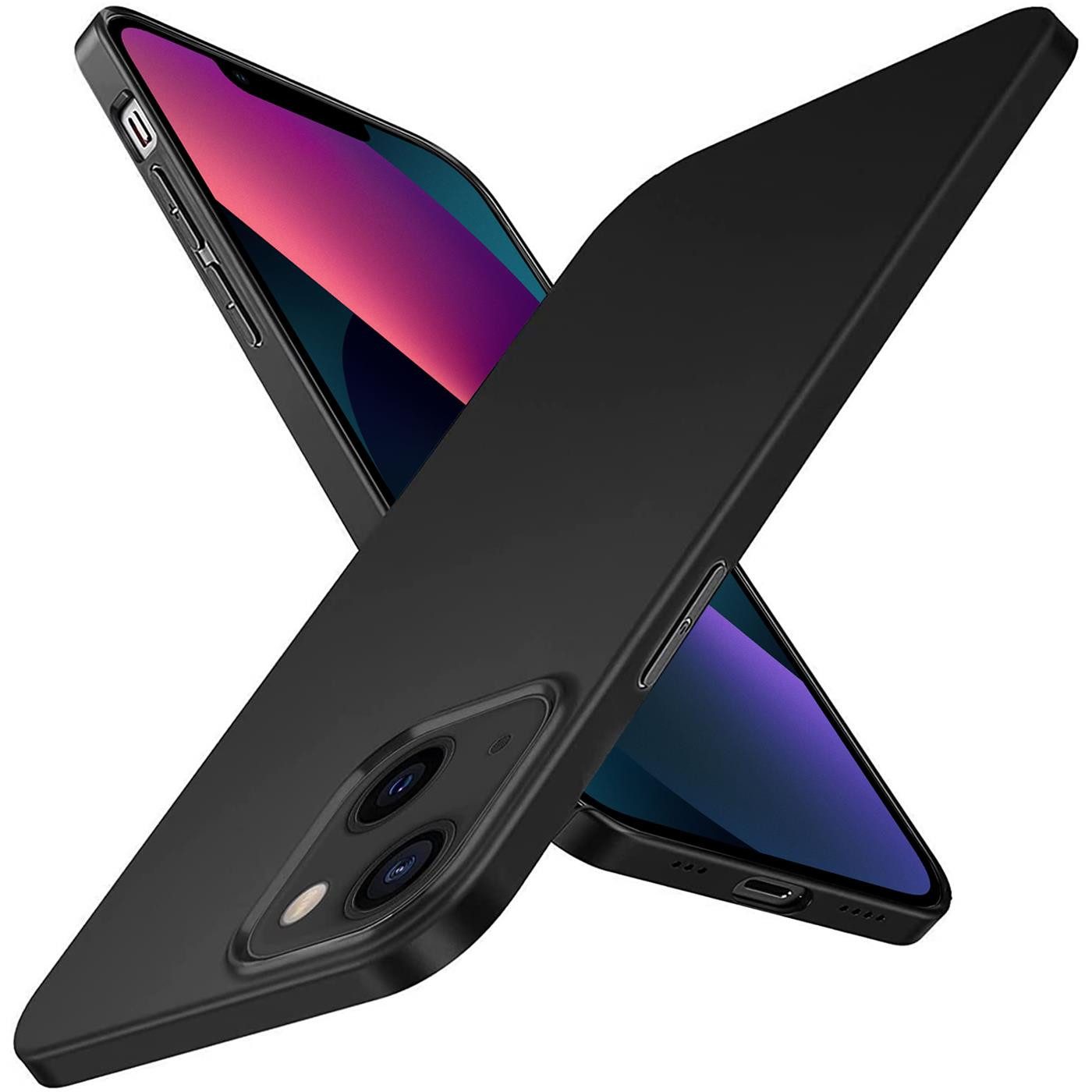CoolGadget Handyhülle Handy Schutzhülle für Apple iPhone 13 Mini matt schwarz 5,4 Zoll, Silikon TPU Hülle Schutz Tasche Cover schlicht Slim Case – Bild 5 von 5