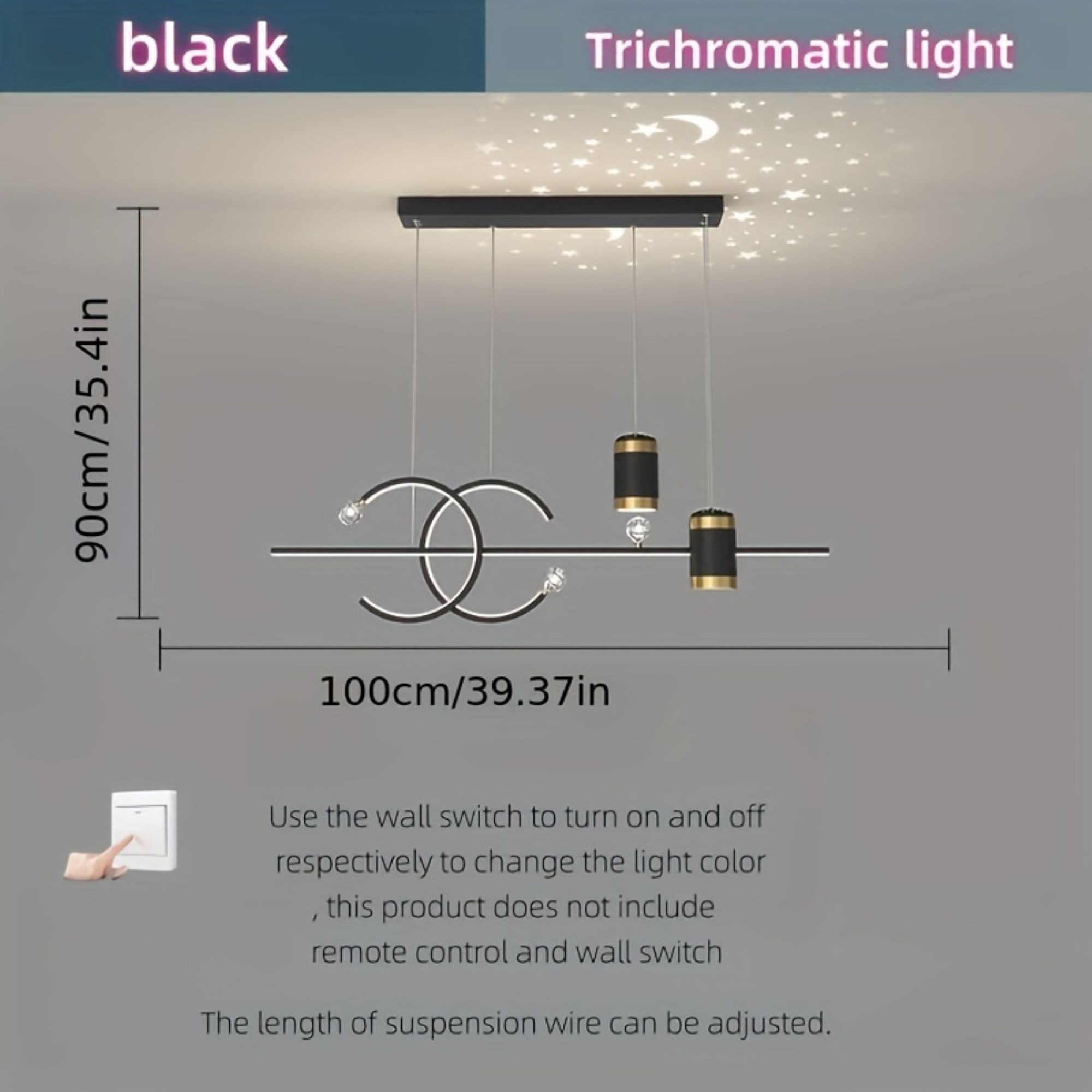 JDONG LED Pendelleuchte moderner luxuriöser, 3 günstig online kaufen