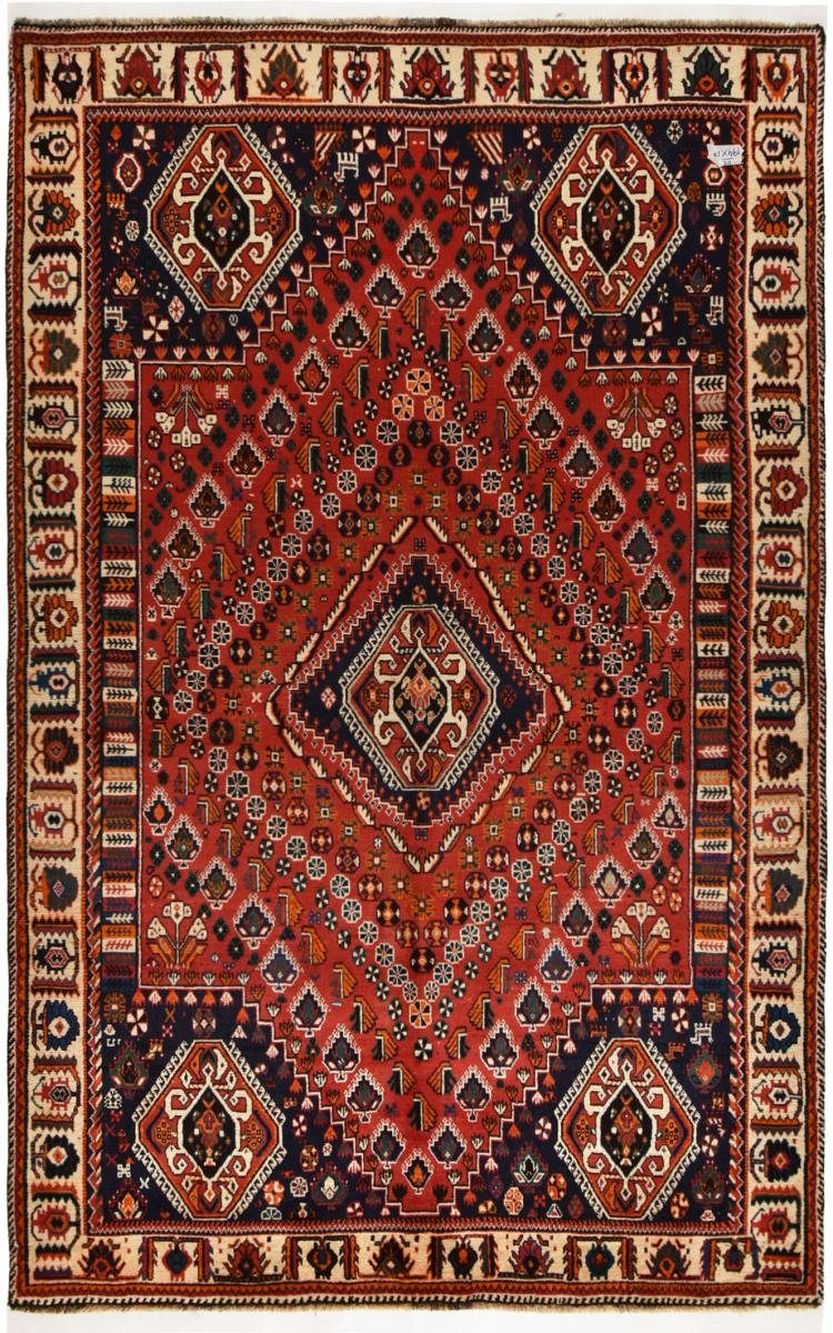 Orientteppich Shiraz 164x264 Handgeknüpfter Orientteppich / Perserteppich, Nain Trading, rechteckig, Höhe: 10 mm