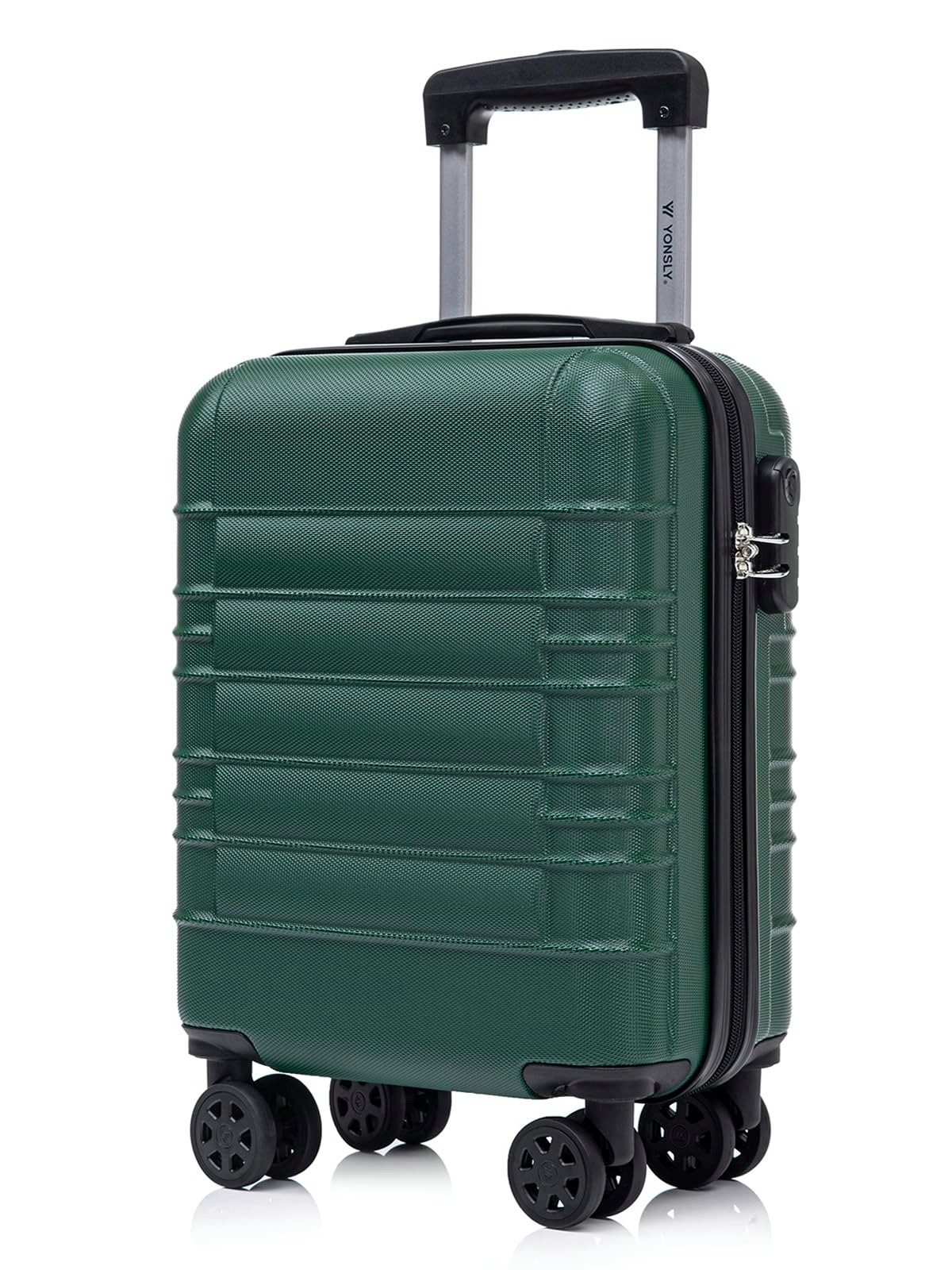 YONSLY Hartschalen-Trolley Hartschalen-Reisekoffer Trolley mit 4 Rollen und Zahlenschloss, 4 Rollen, leicht, robust und komfortabel für Kurztrip bis Urlaubsreise