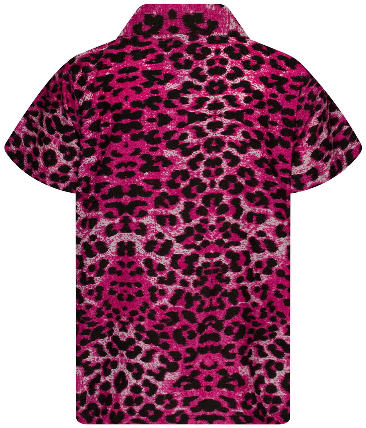 King Kameha Hawaiihemd Leopard Funky Hawaii-Hemd Herren Kurzarm Front-Tasche Stylish Unisex