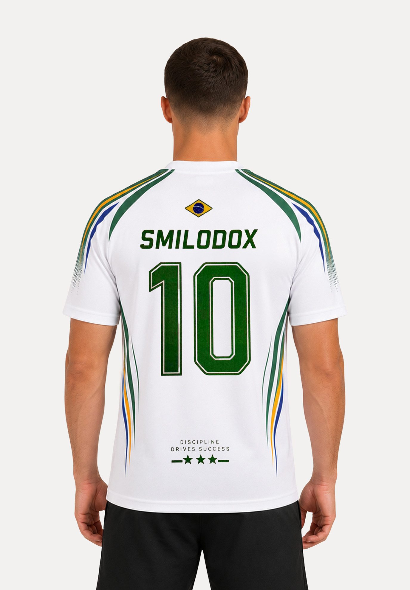 Smilodox T-Shirt Brasilien Herren, Trikot Shirt, Fußball Jersey, Regular Fit, Sport Performance, atmungsaktiv, Team-Design, leicht