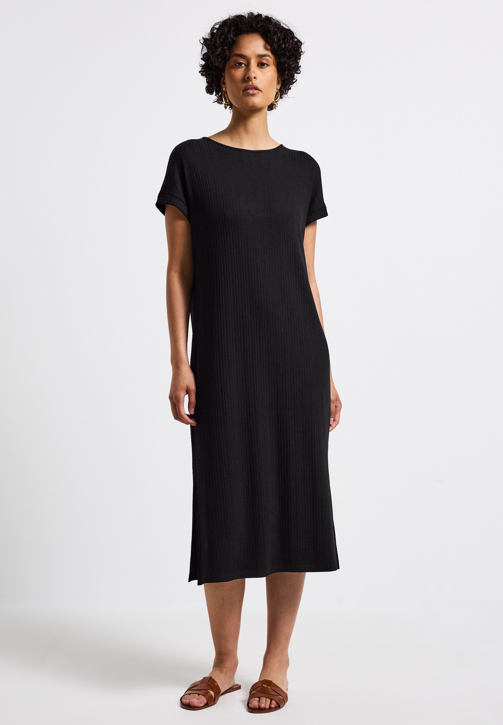 STREET ONE Midikleid mit Rundhalsausschnitt