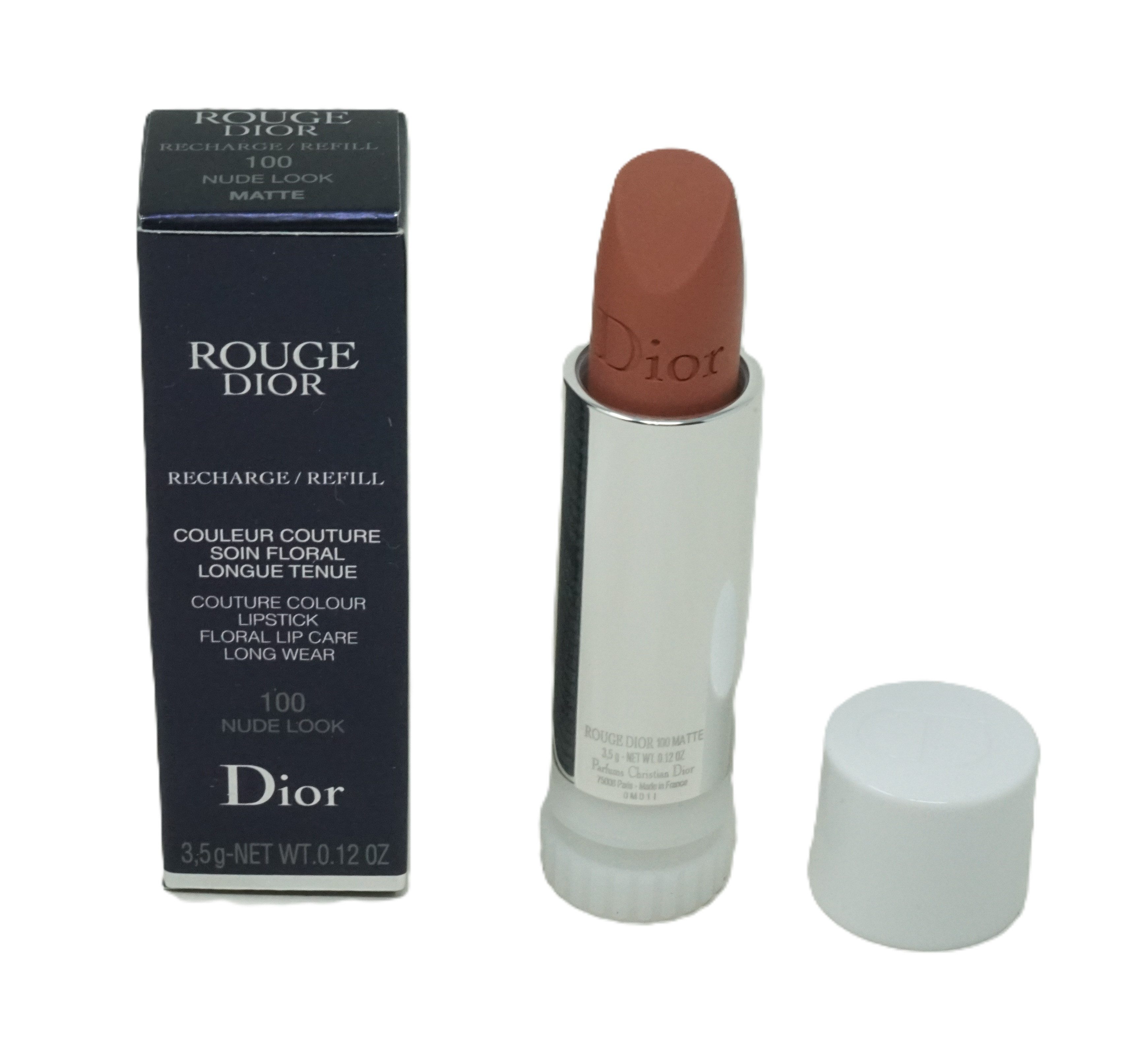 Dior Lippenstift Dior Rouge Floral Lip Lippenstift Care Refill 100 Nude Look Matte 3,5g
