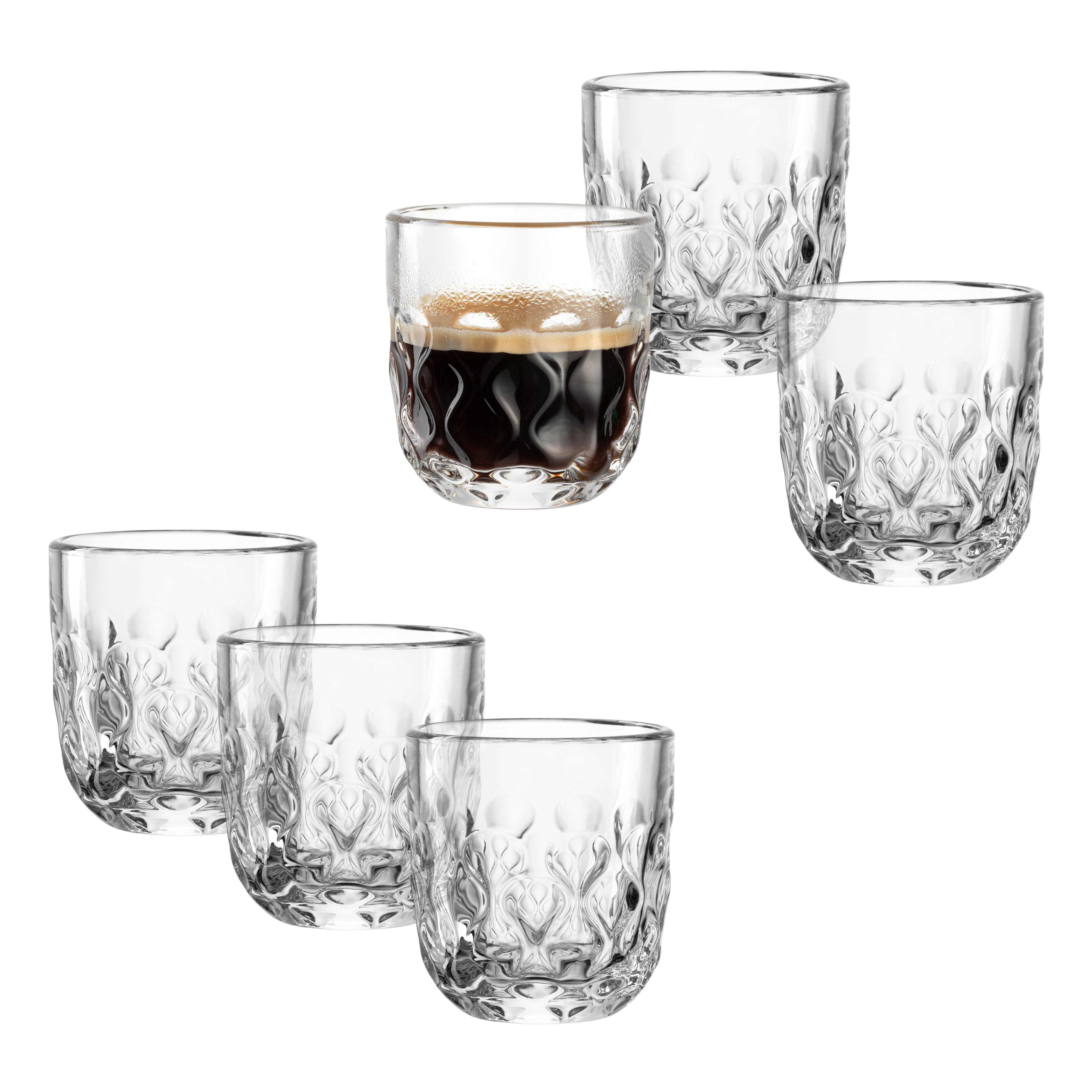 Espressoglas GOCCE, 90 ml, 6er-Set