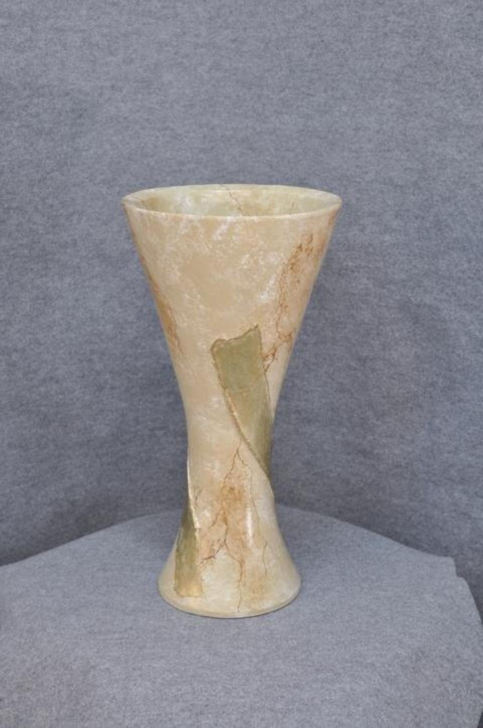 Stil Design Vasen Skulptur JVmoebel Big Medusa 0883 Antik Deko Vase Beige Blumen XXL Pokal