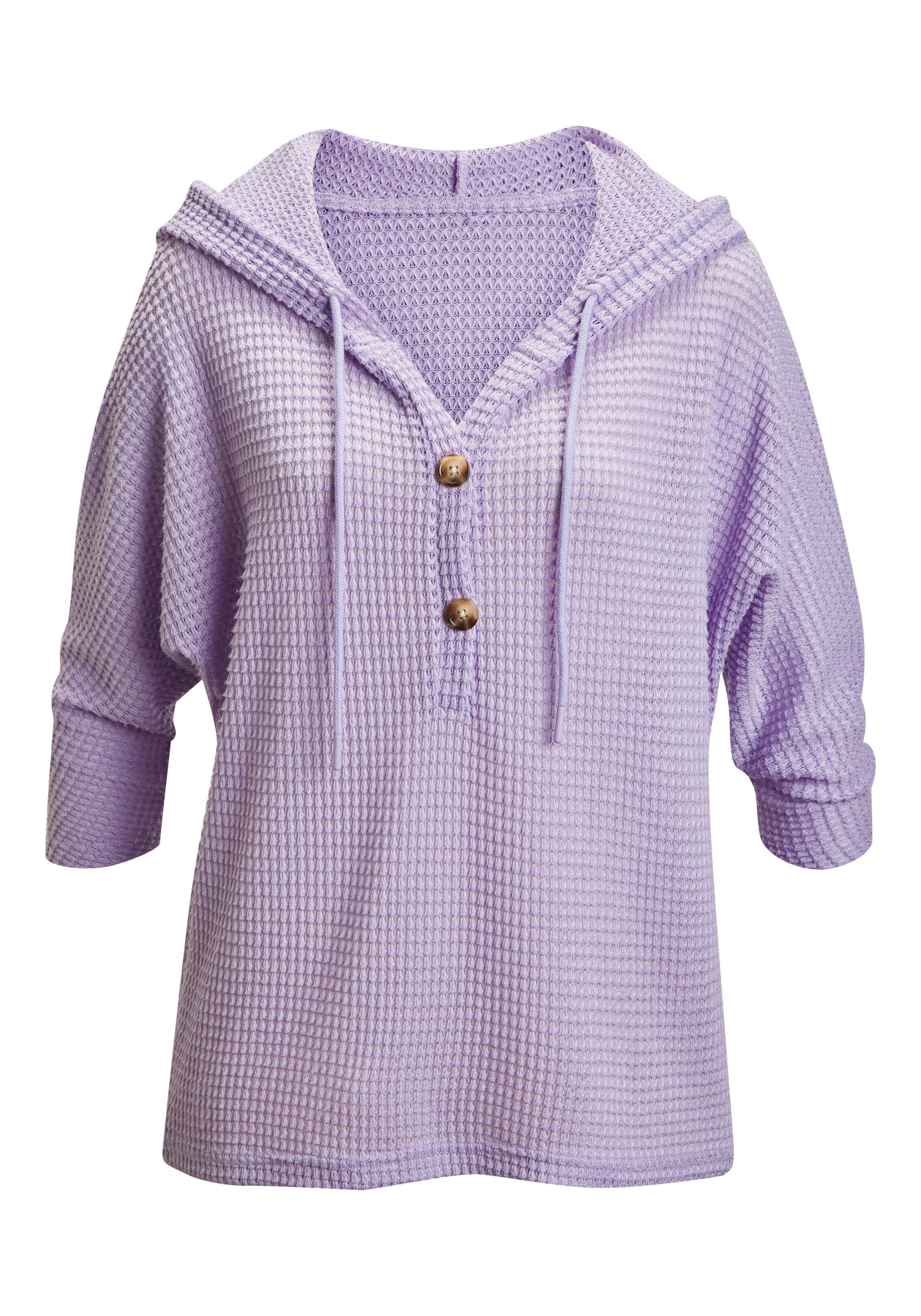 LASCANA Kapuzenshirt aus sommerlichem Waffelstrick Sommerhoody mit Knopfleiste. € 29,99, (€ 29,99 pro 1 Stk).