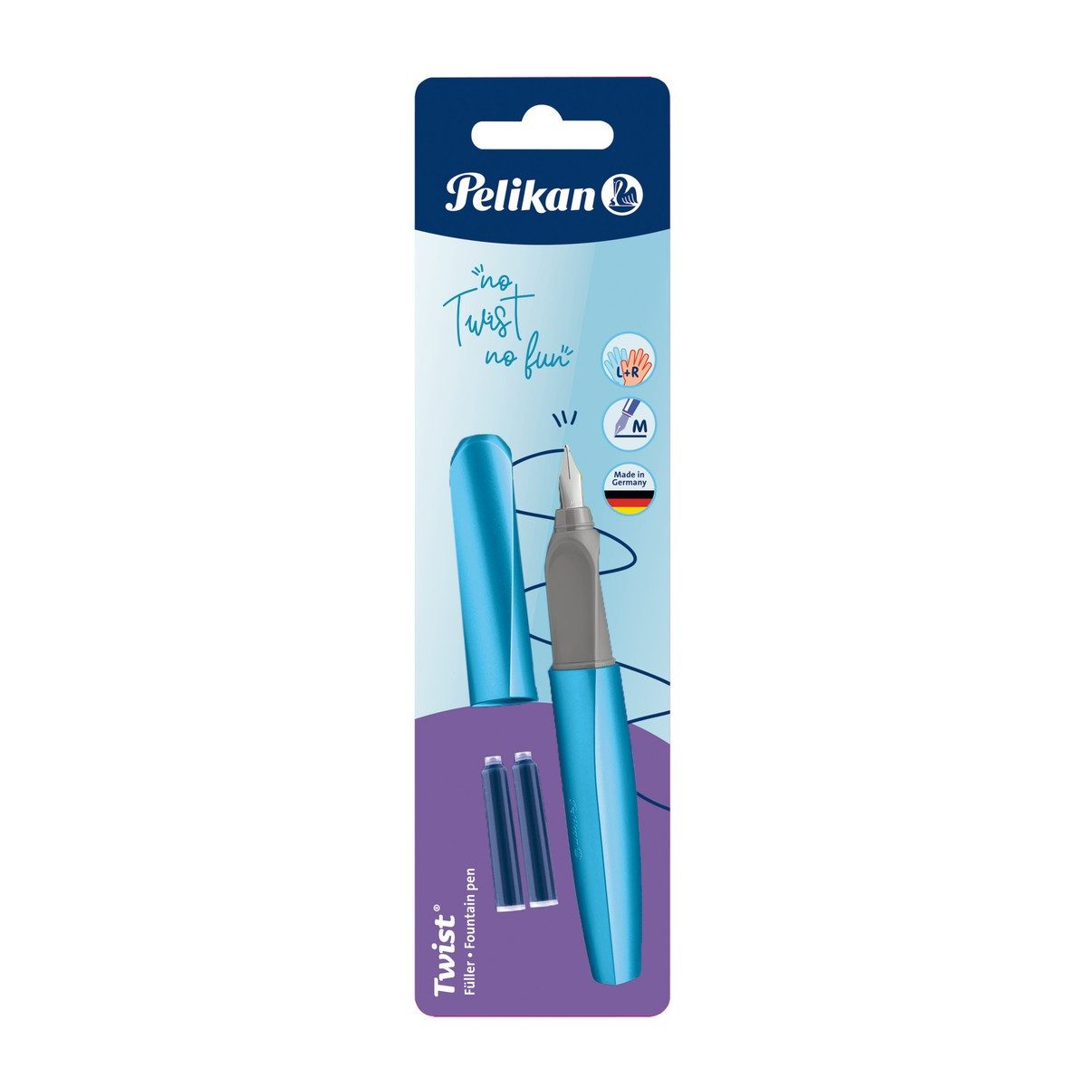 Pelikan Füller Pelikan Füller Twist LH & RH frosted blue Blister