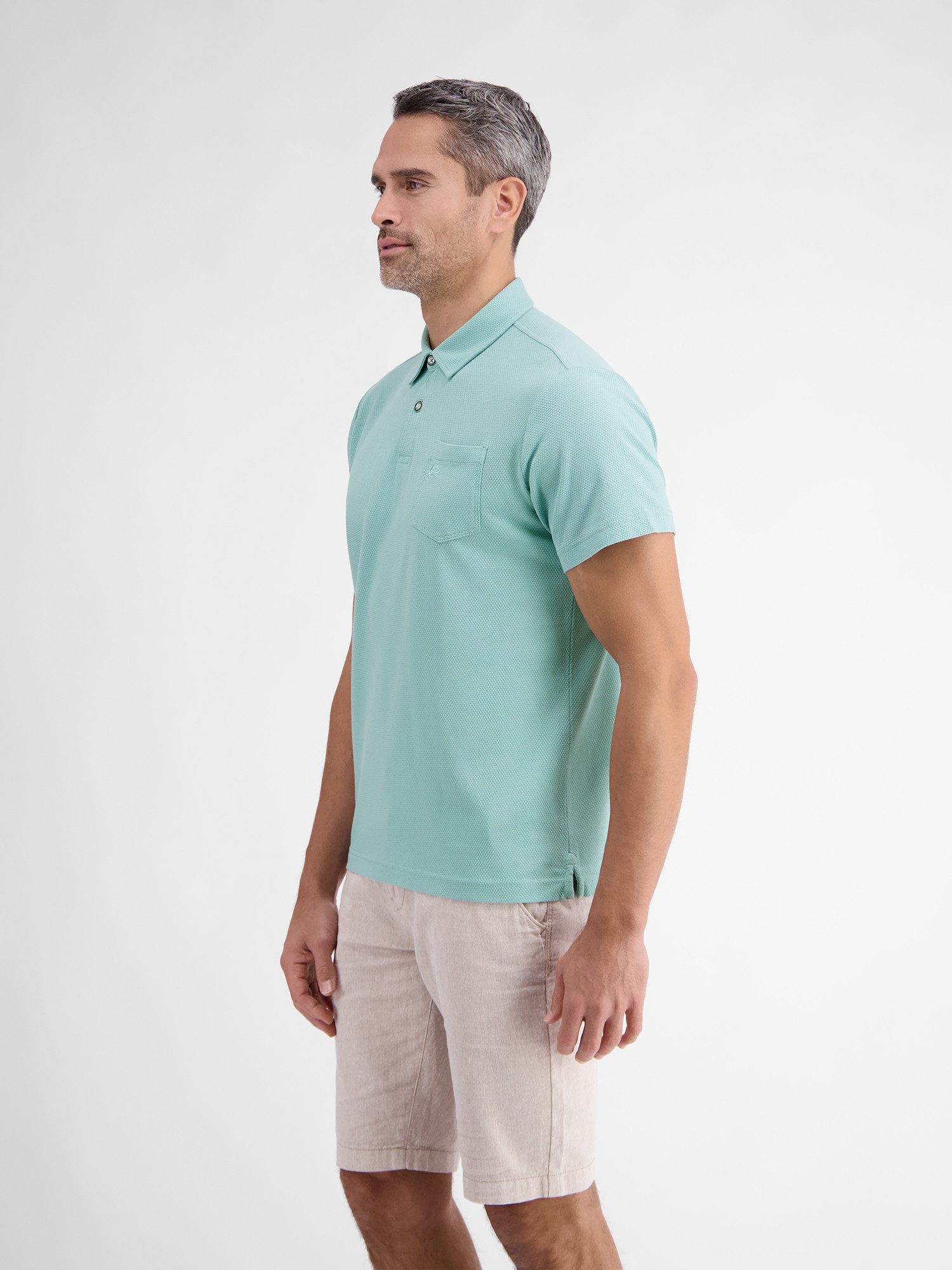 LERROS Poloshirt Herren Poloshirt in sportiver Waffelpiquéqualität