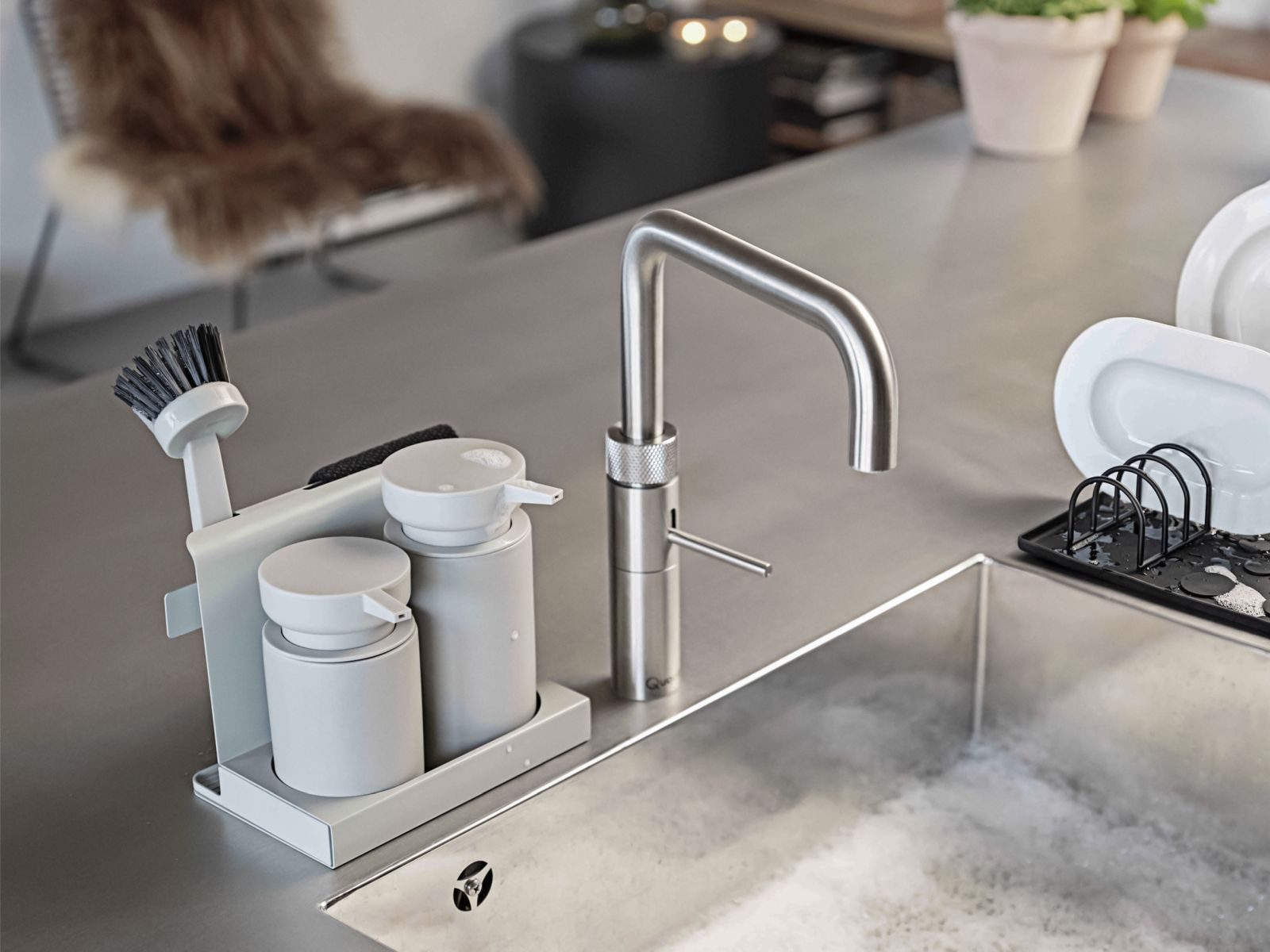 Zone Denmark Spülmittelspender Diish, (Set, 5-tlg), Geschirrspülset, skandinavisch modern, Set für Spülbecken Küche