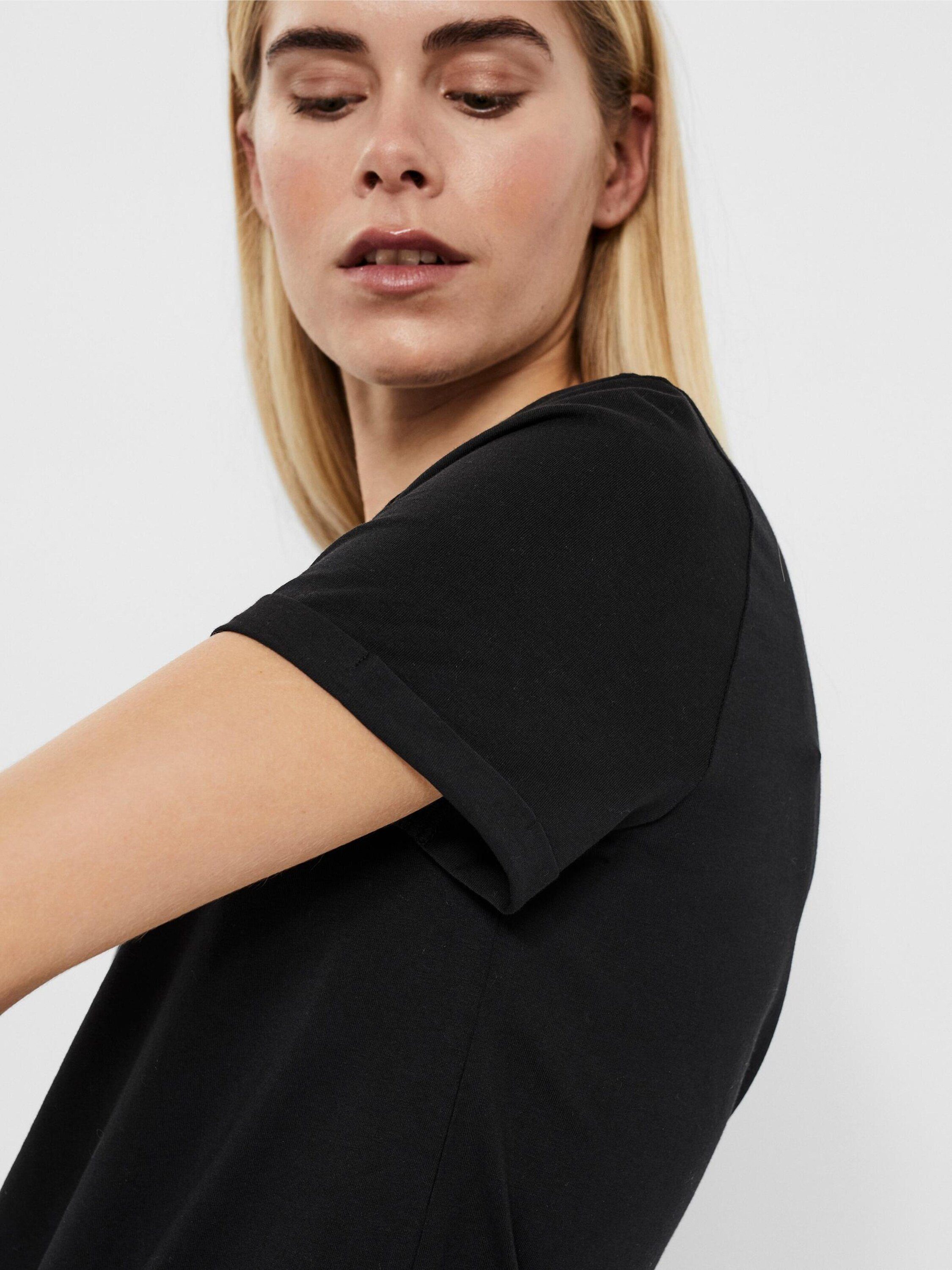 Vero Moda T-Shirt VMPaula (1-tlg) Plain/ohne Details – Bild 4 von 5