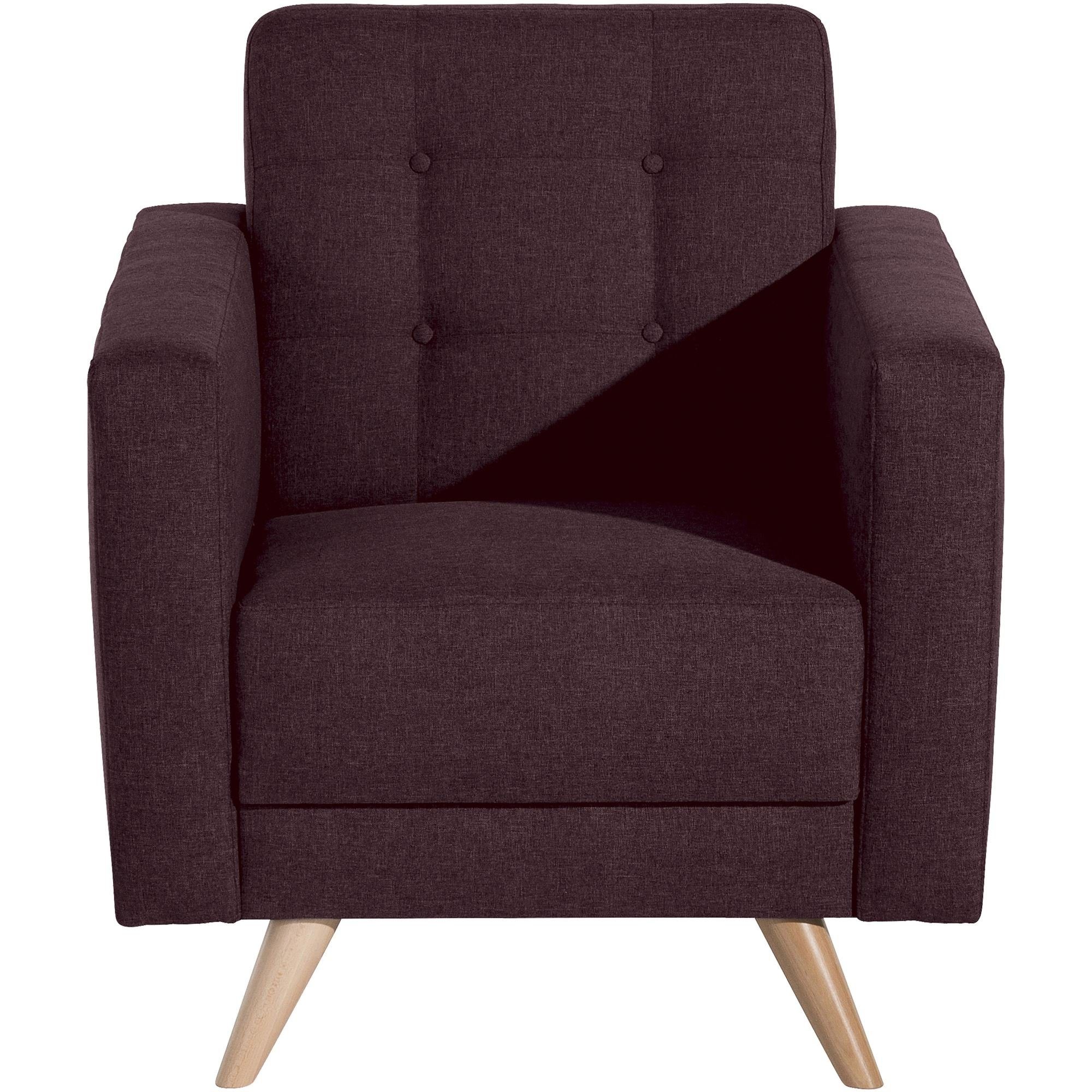 21933 Sessel Sessel Flachgewebe aufm Kessel (Sparpreis verarbeitet,bequemer natur 1-St), Sitz / inkl. Bezug Buche 58 hochwertig Versand, Kostenlosem Karisa burgund