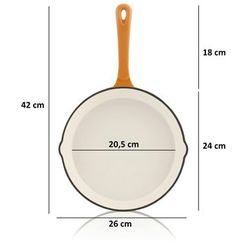 Mahlzeit Pfannen-Set 3-tlg. Pfannenset, Ø 24cm, Ø 29,5cm, Ø 29cm, Sunny Orange, Gusseisen (Set, 3 tlg. Pfannenset)